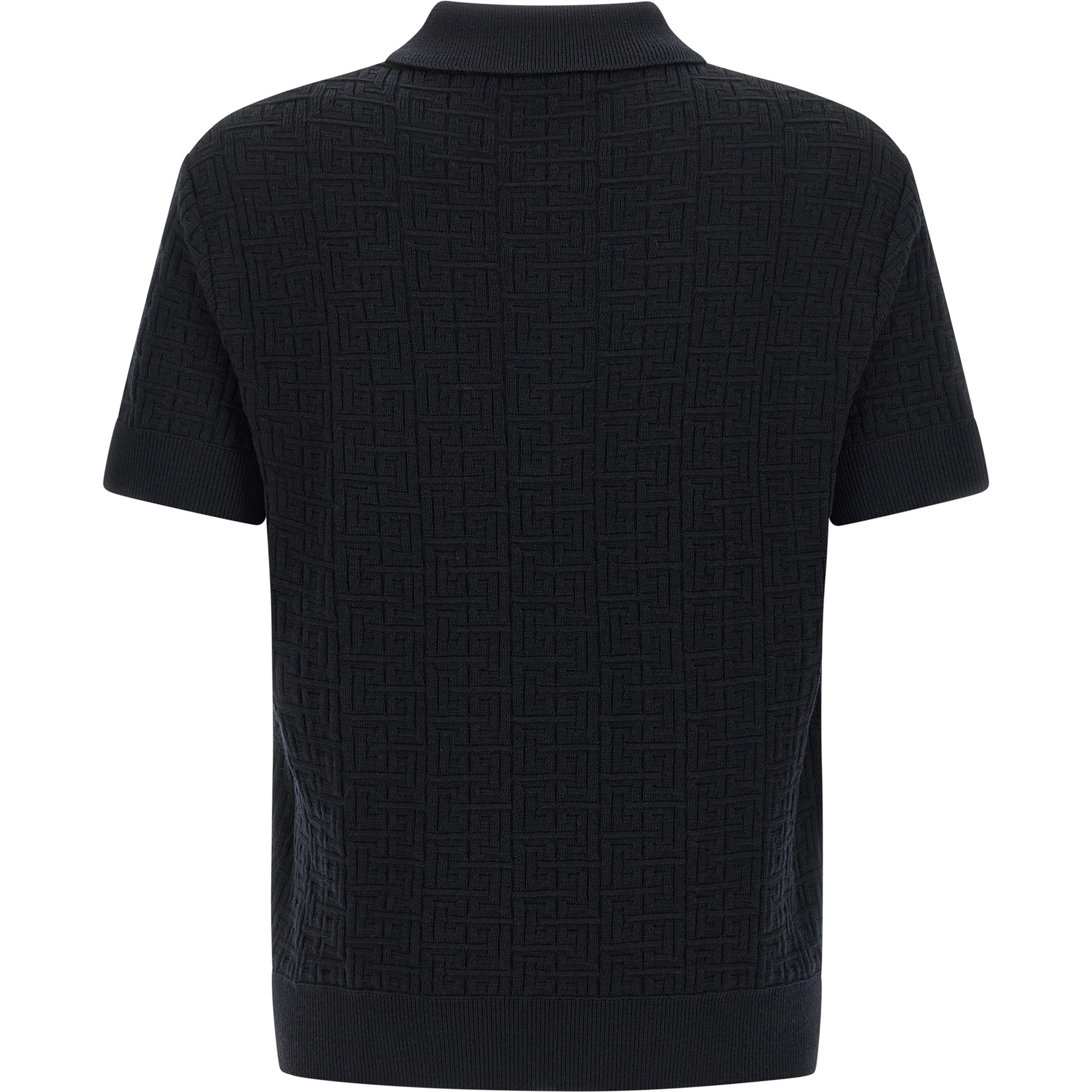 Blue Wool Polo Shirt