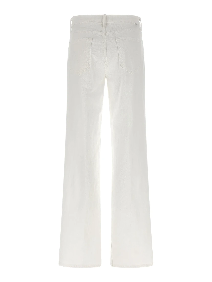 White Cotton Flared Jeans