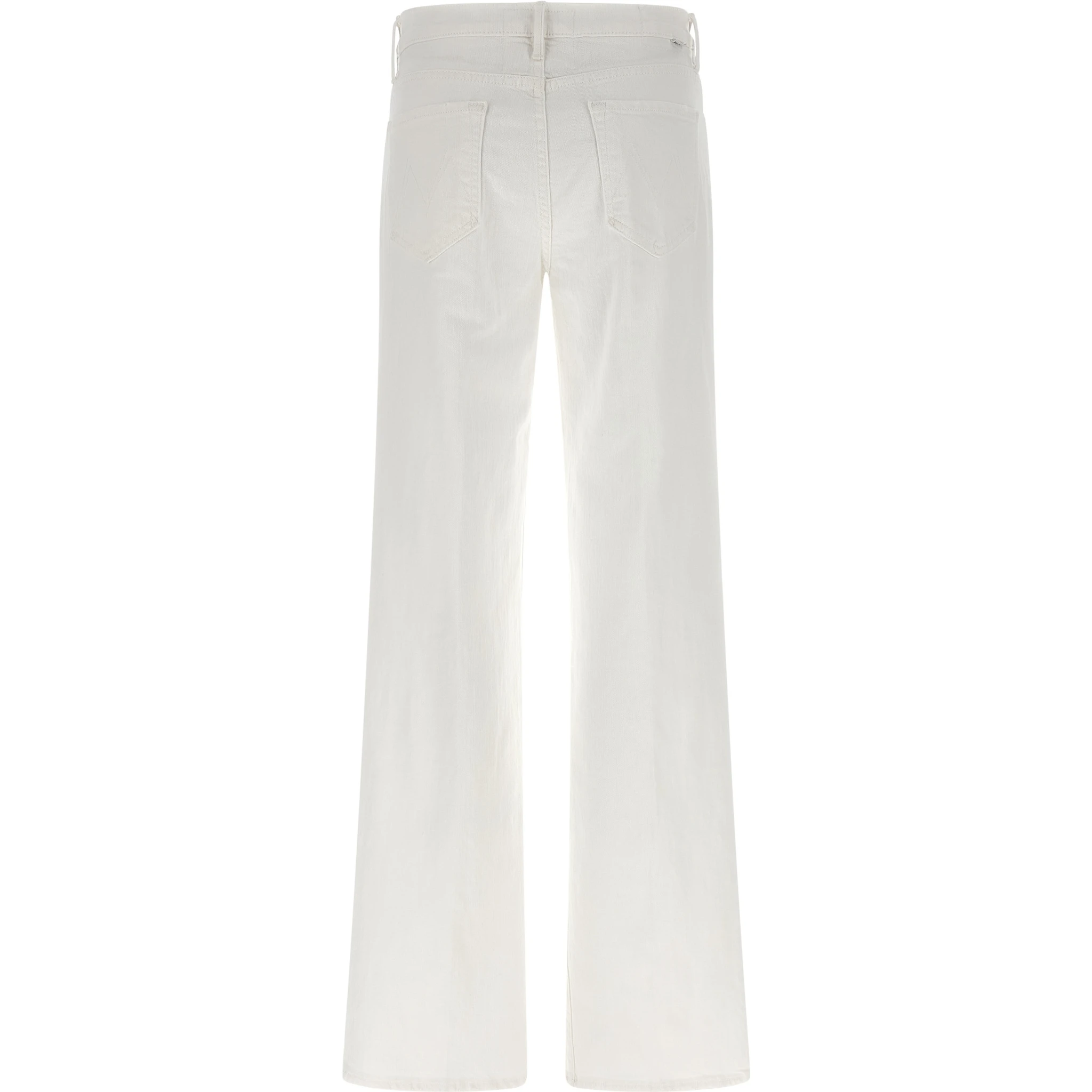 White Cotton Flared Jeans