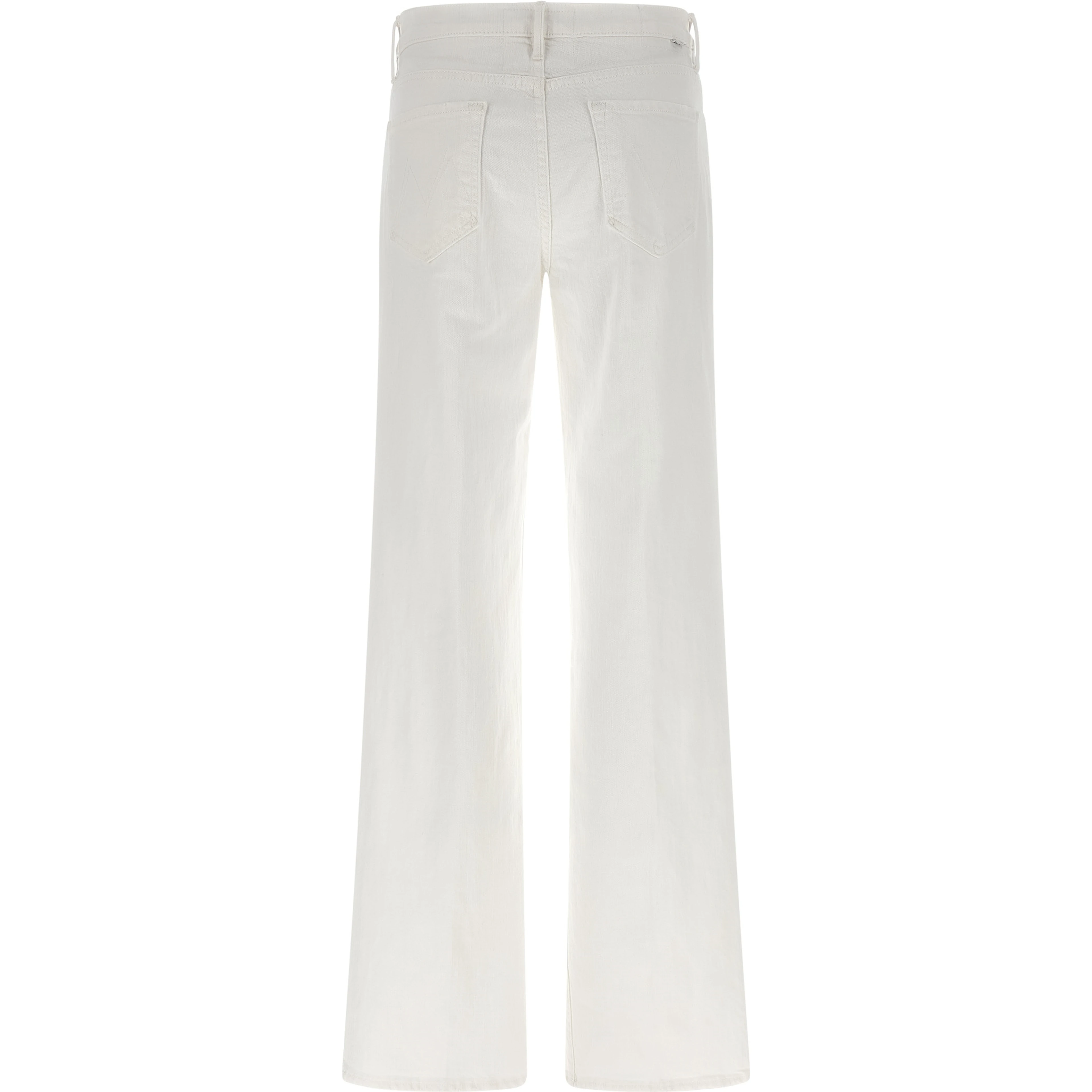 White Cotton Flared Jeans