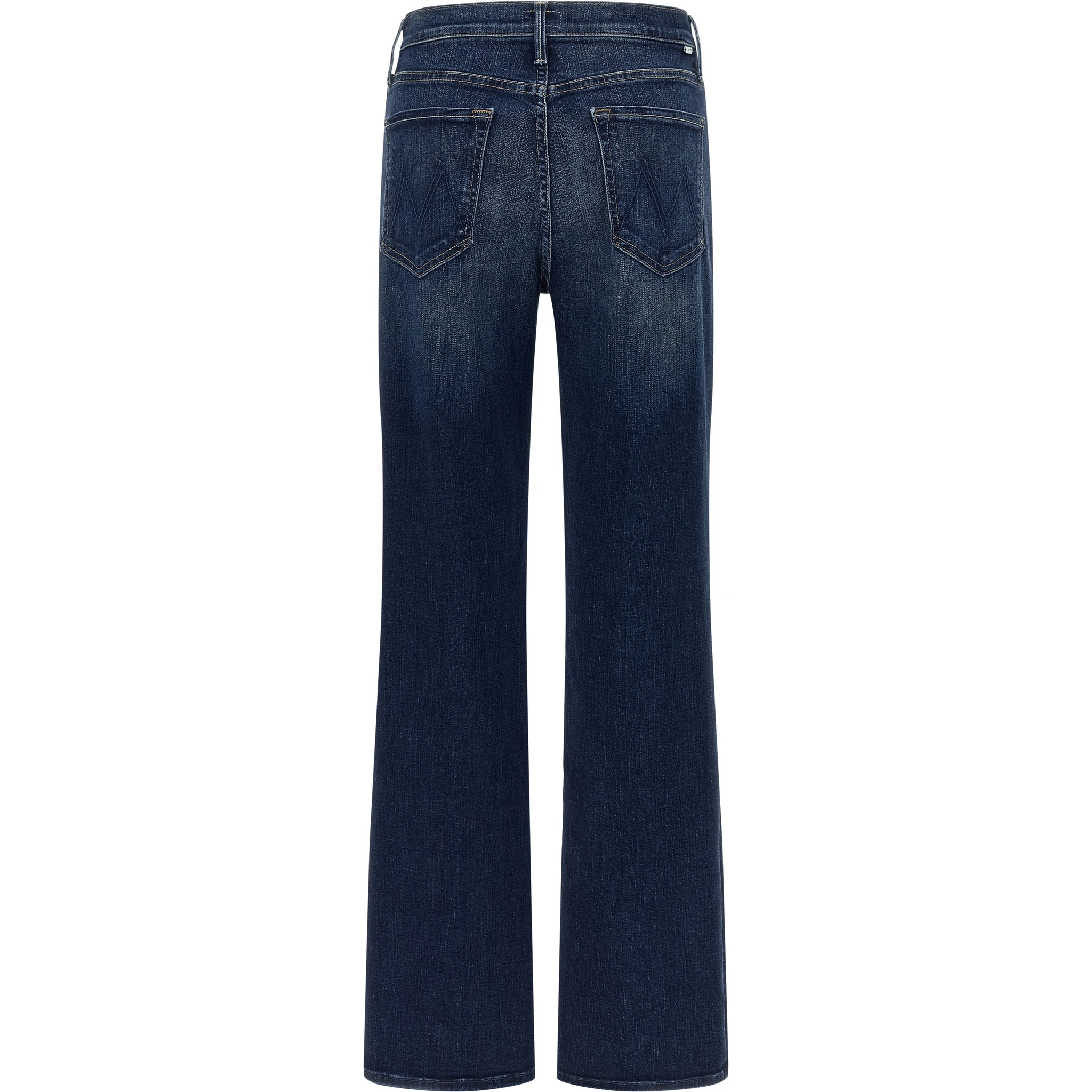 Blue Cotton Straight-Leg Jeans