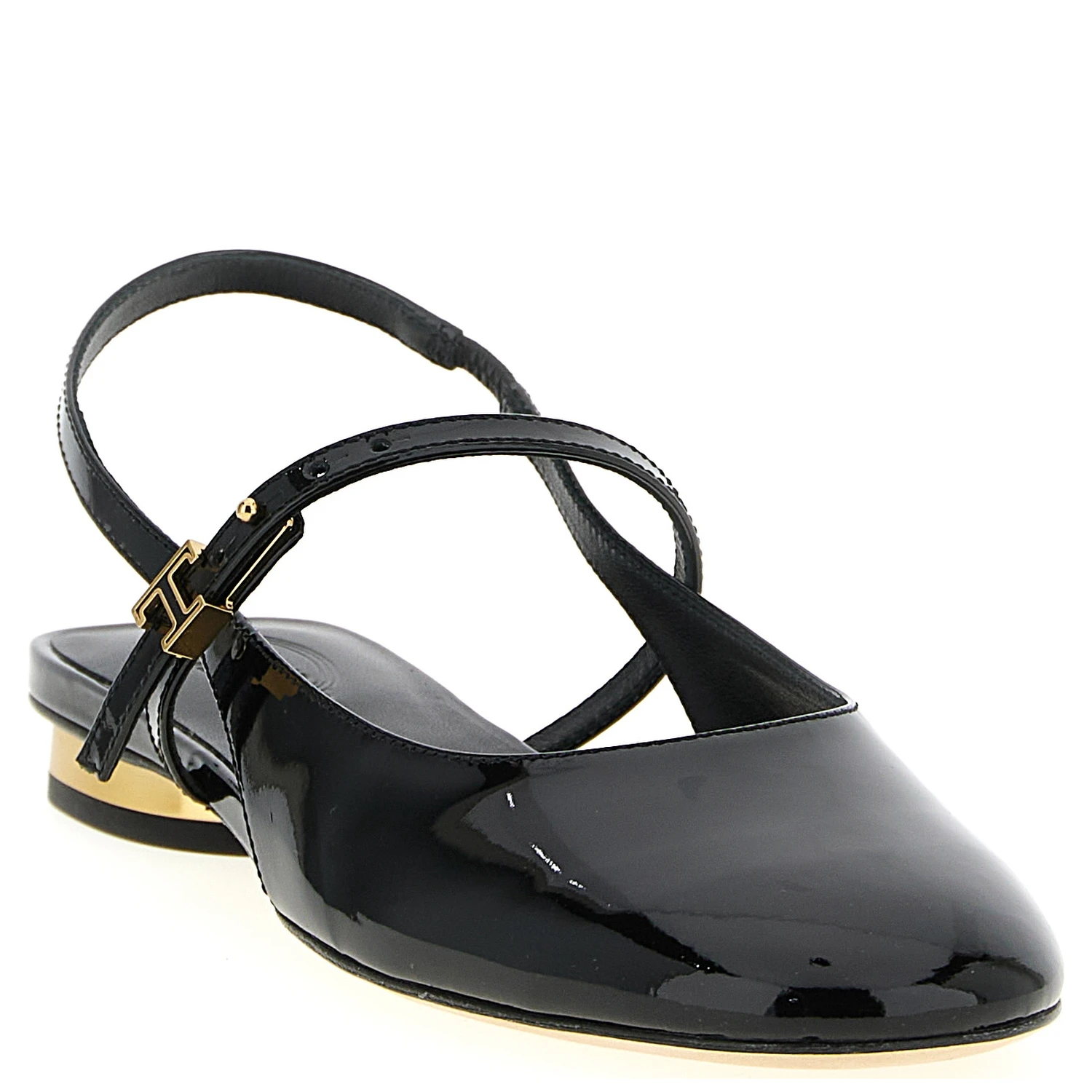 Black Calfskin Ballet Flats