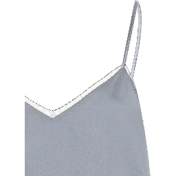 Blue Viscose Tank Tops