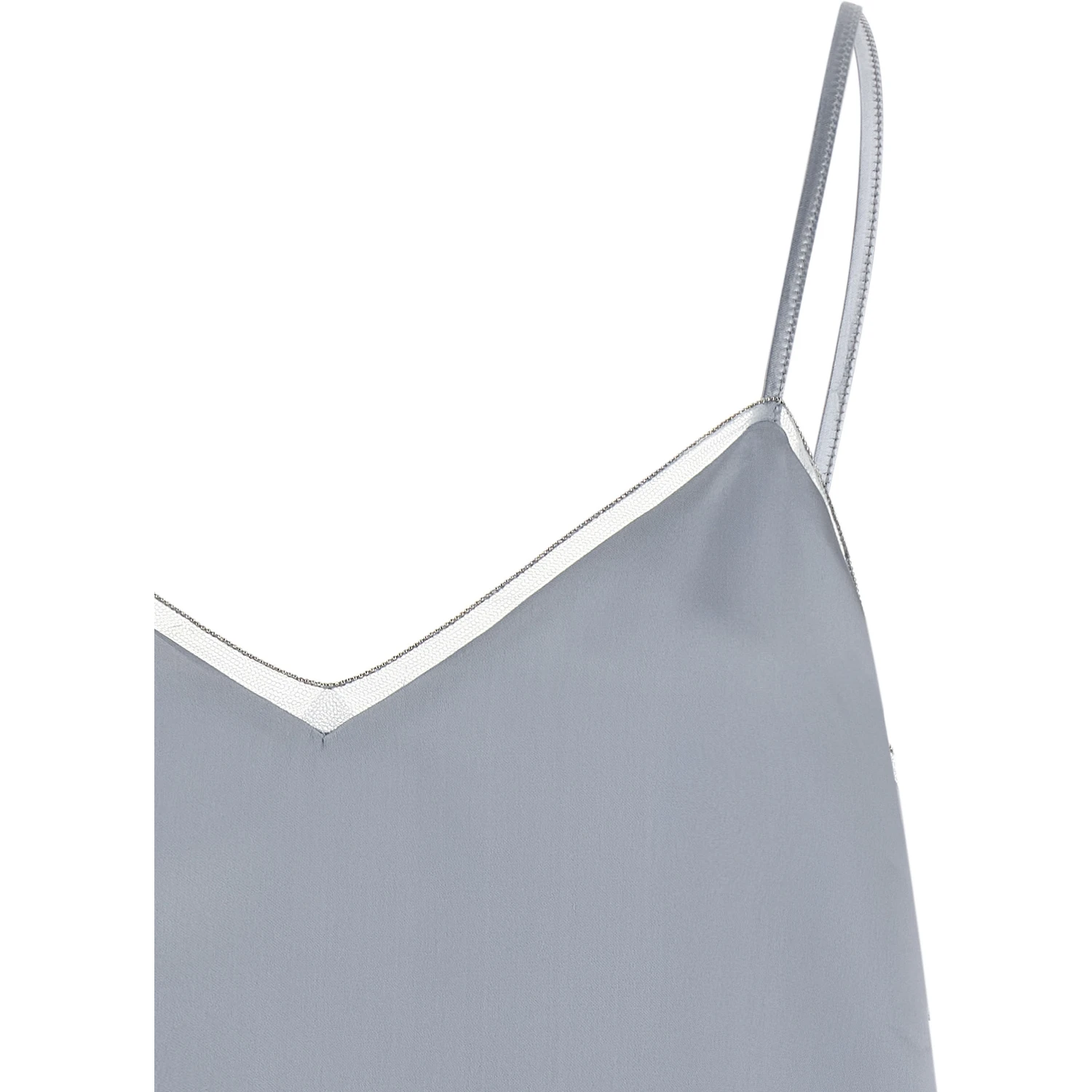 Blue Viscose Tank Tops