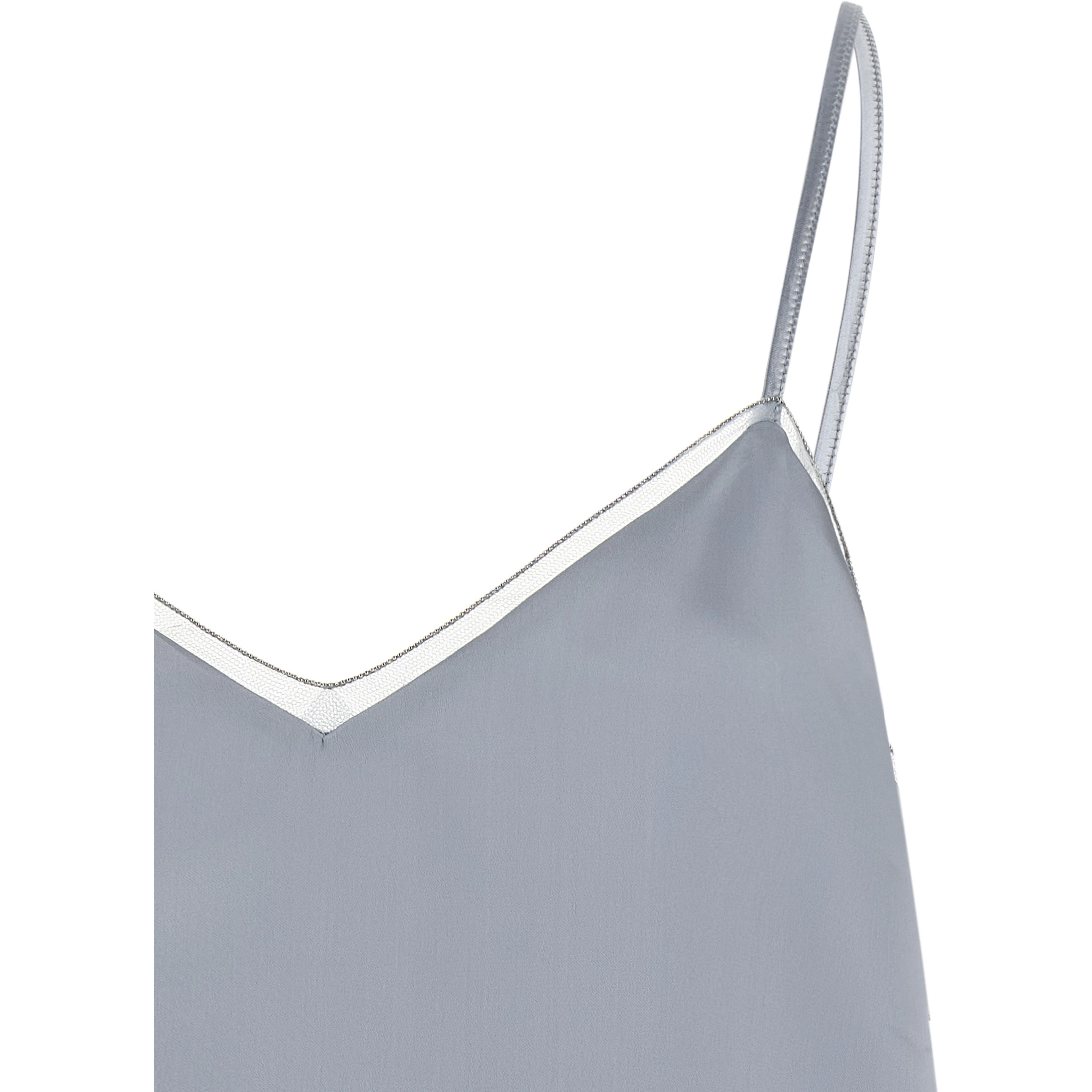 Blue Viscose Tank Tops