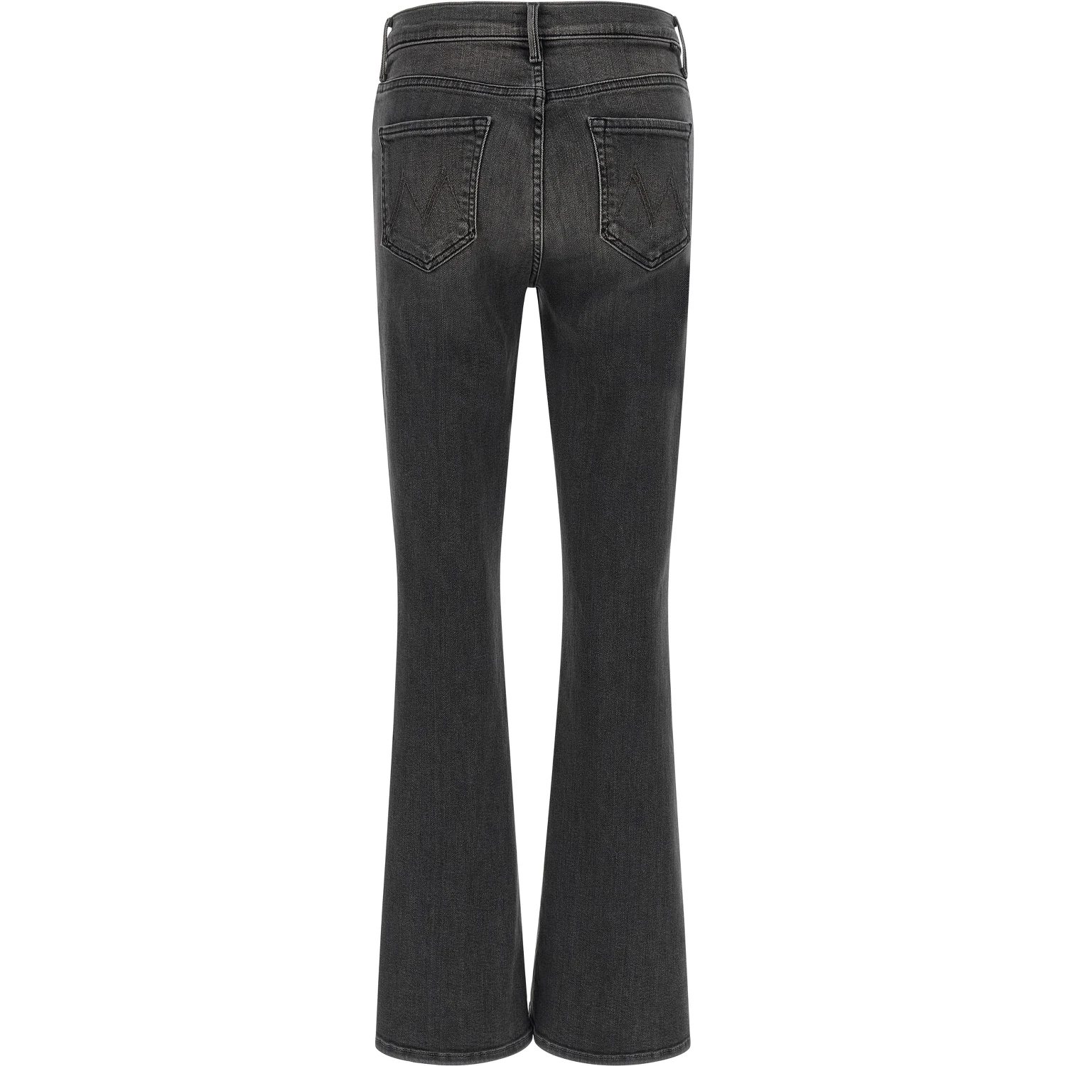 Gray Cotton Flared Jeans