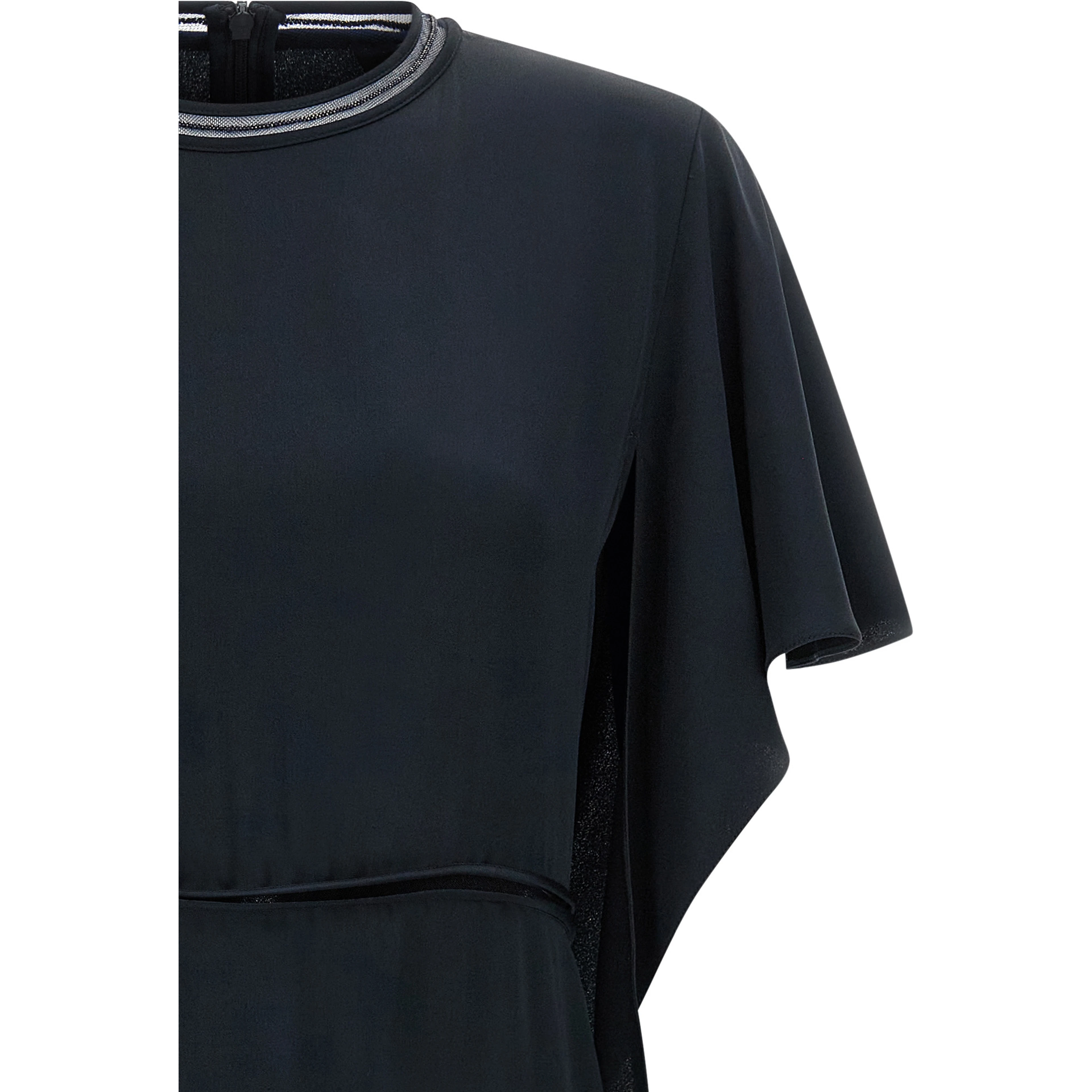 Blue Viscose Midi Dress