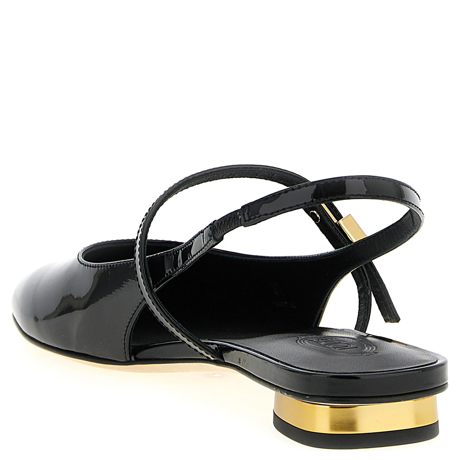 Black Calfskin Ballet Flats