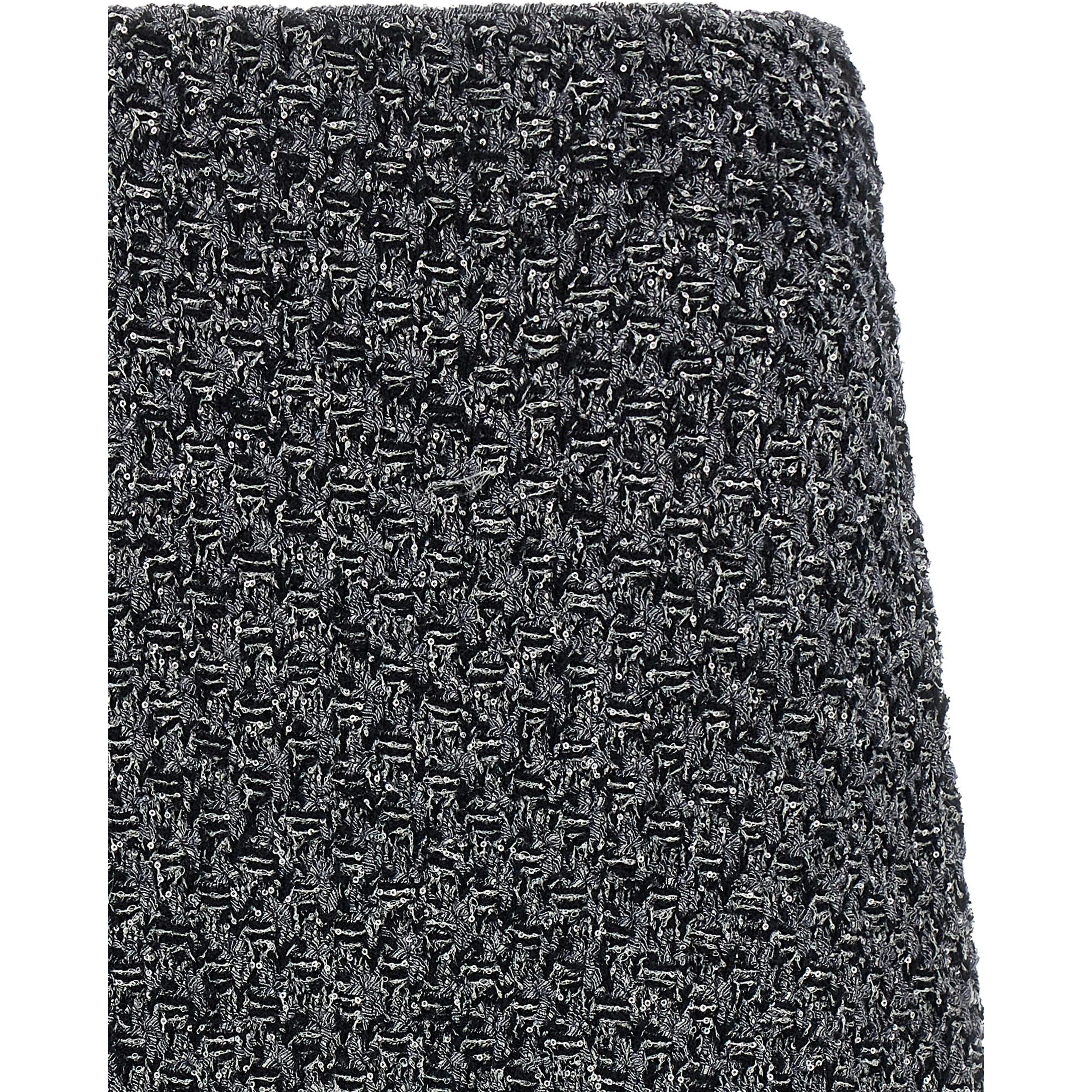 Blue Cotton Midi Skirt