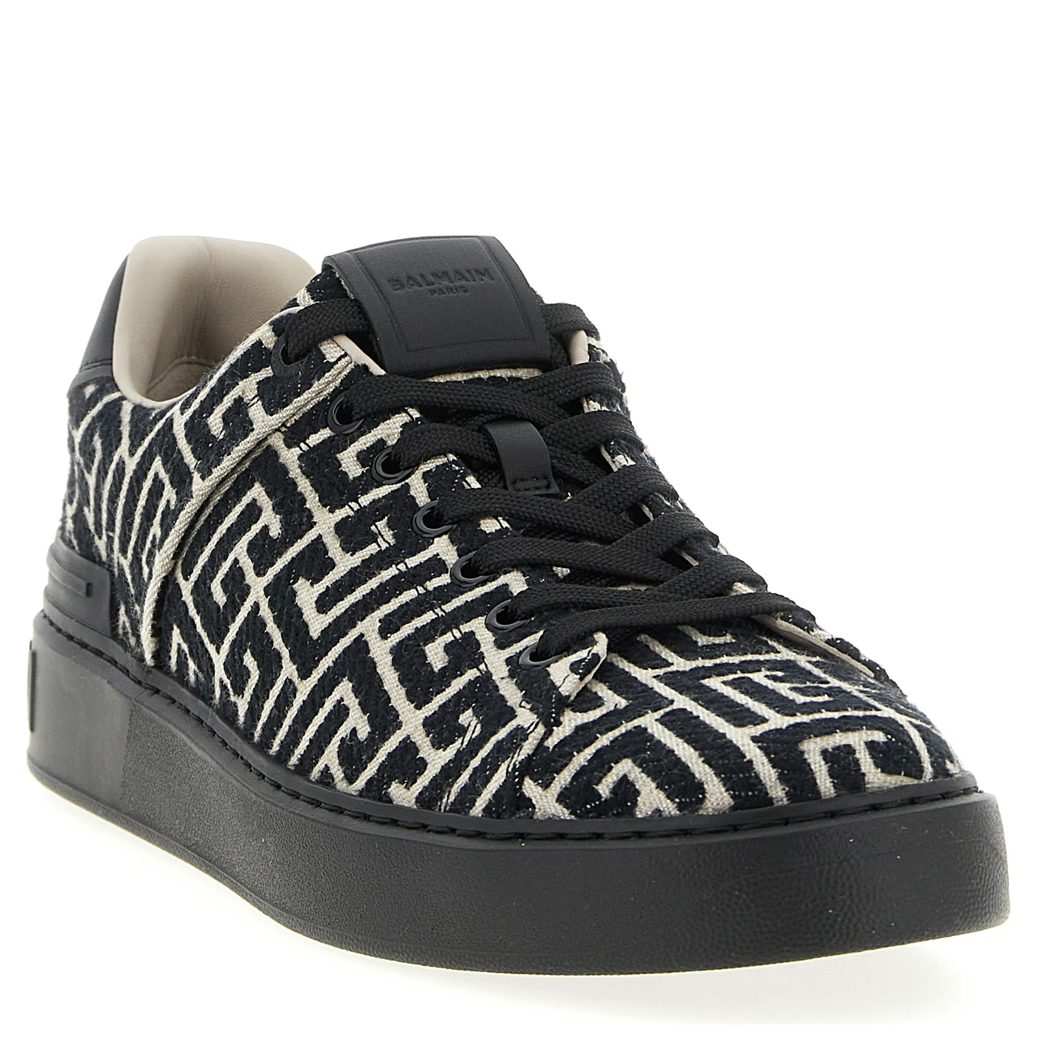 Black Cotton Sneakers