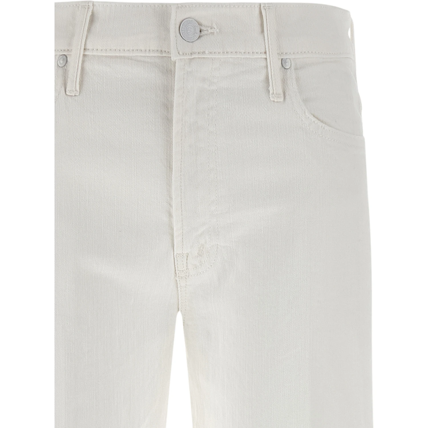 White Cotton Flared Jeans