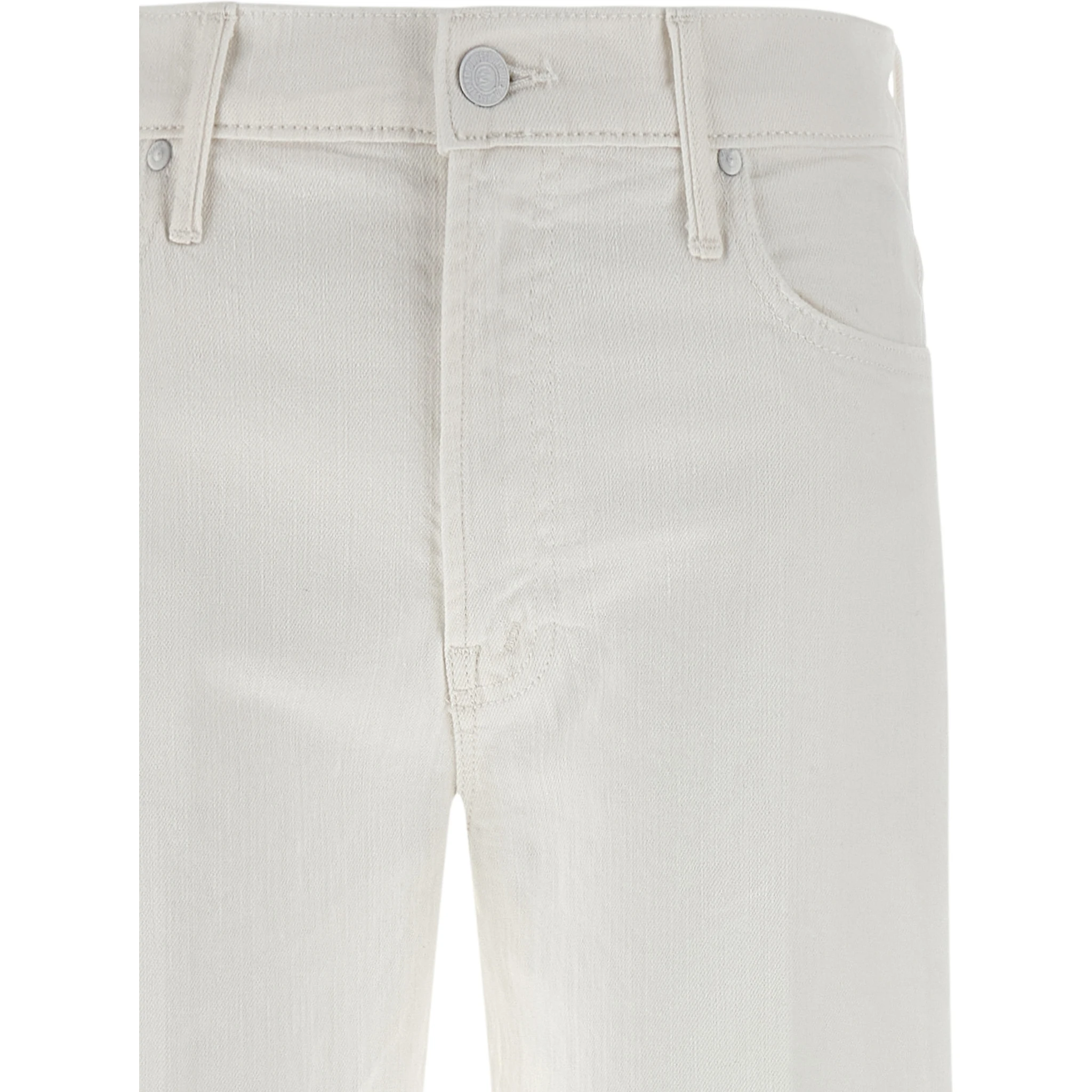 White Cotton Flared Jeans
