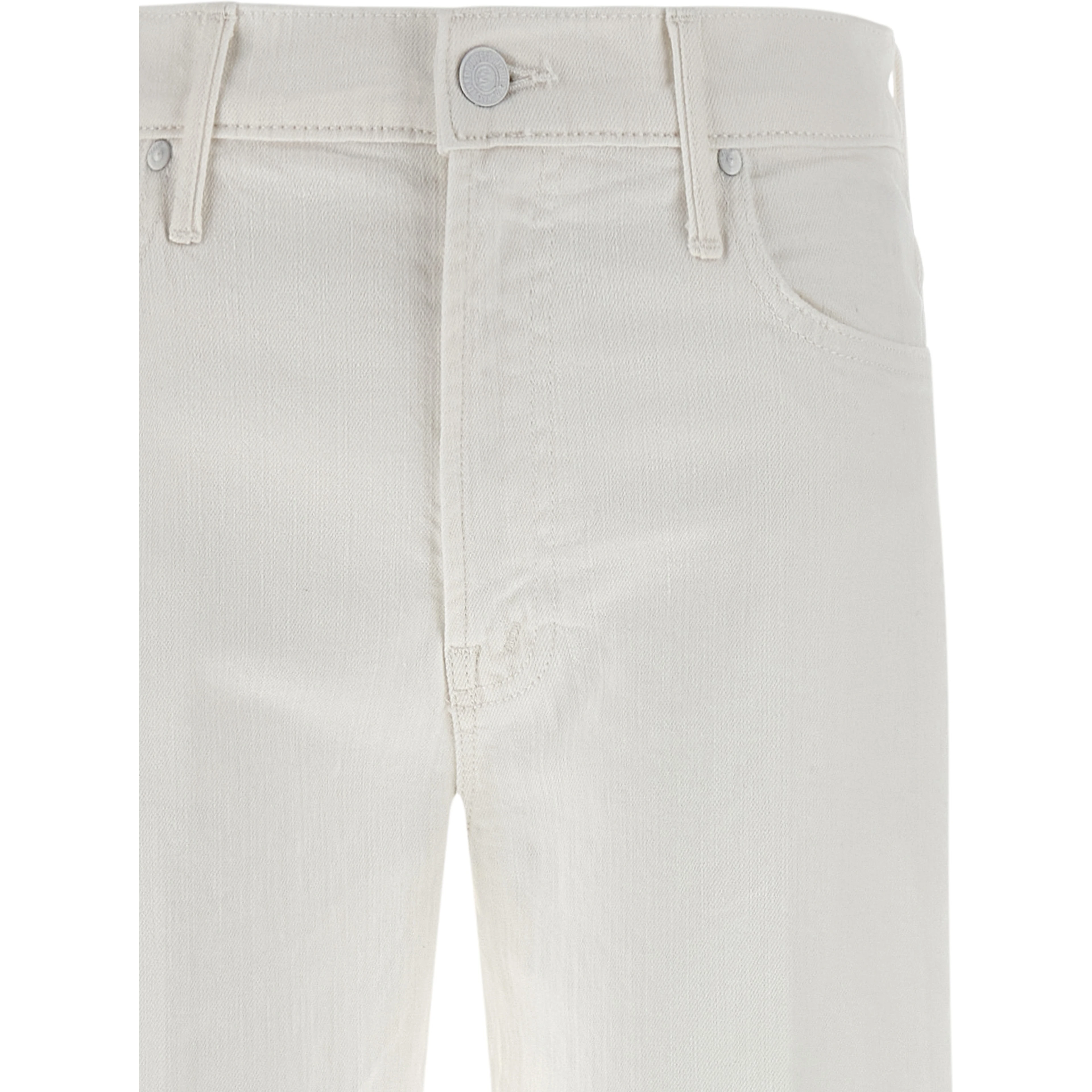 White Cotton Flared Jeans
