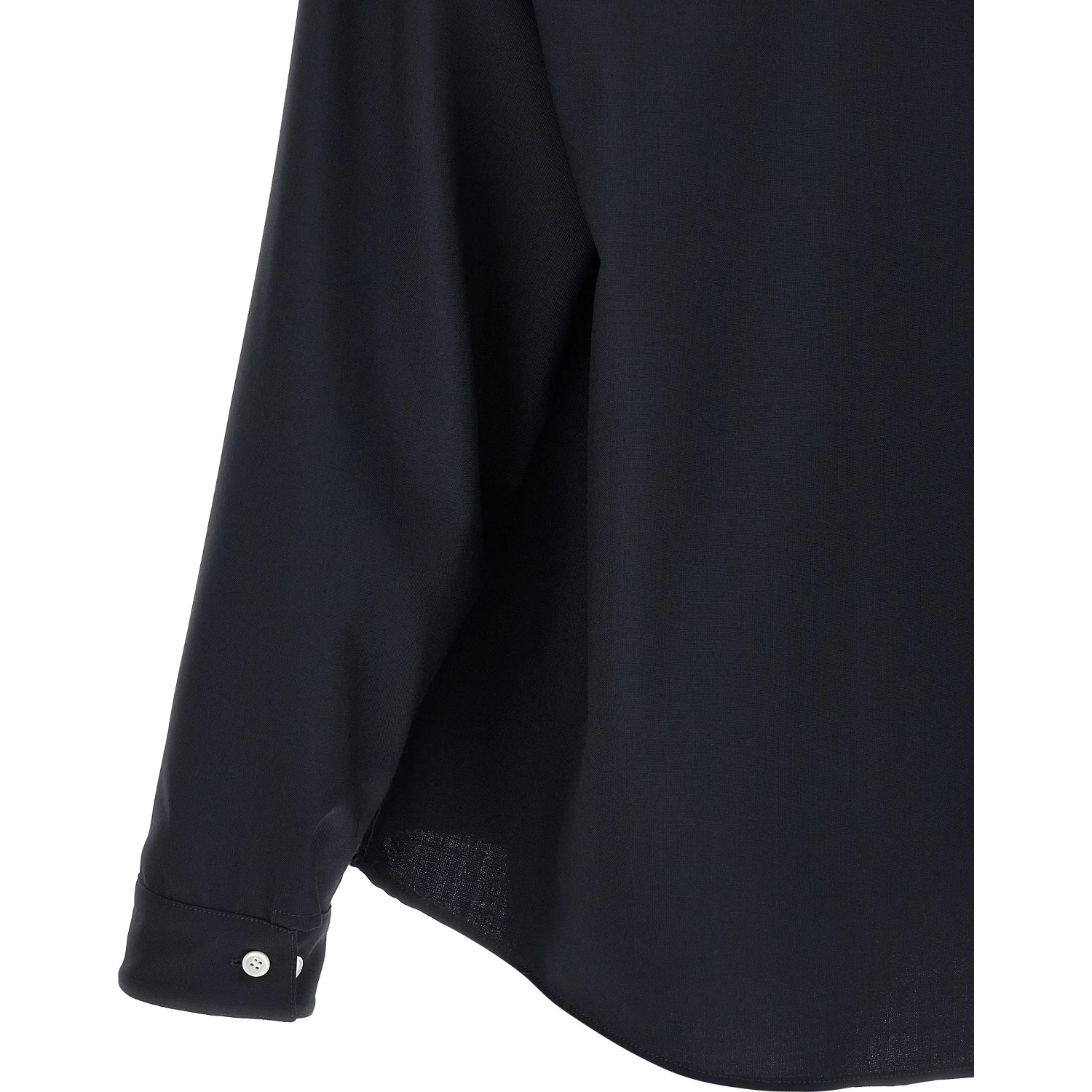 Blue Virgin Wool Blouse