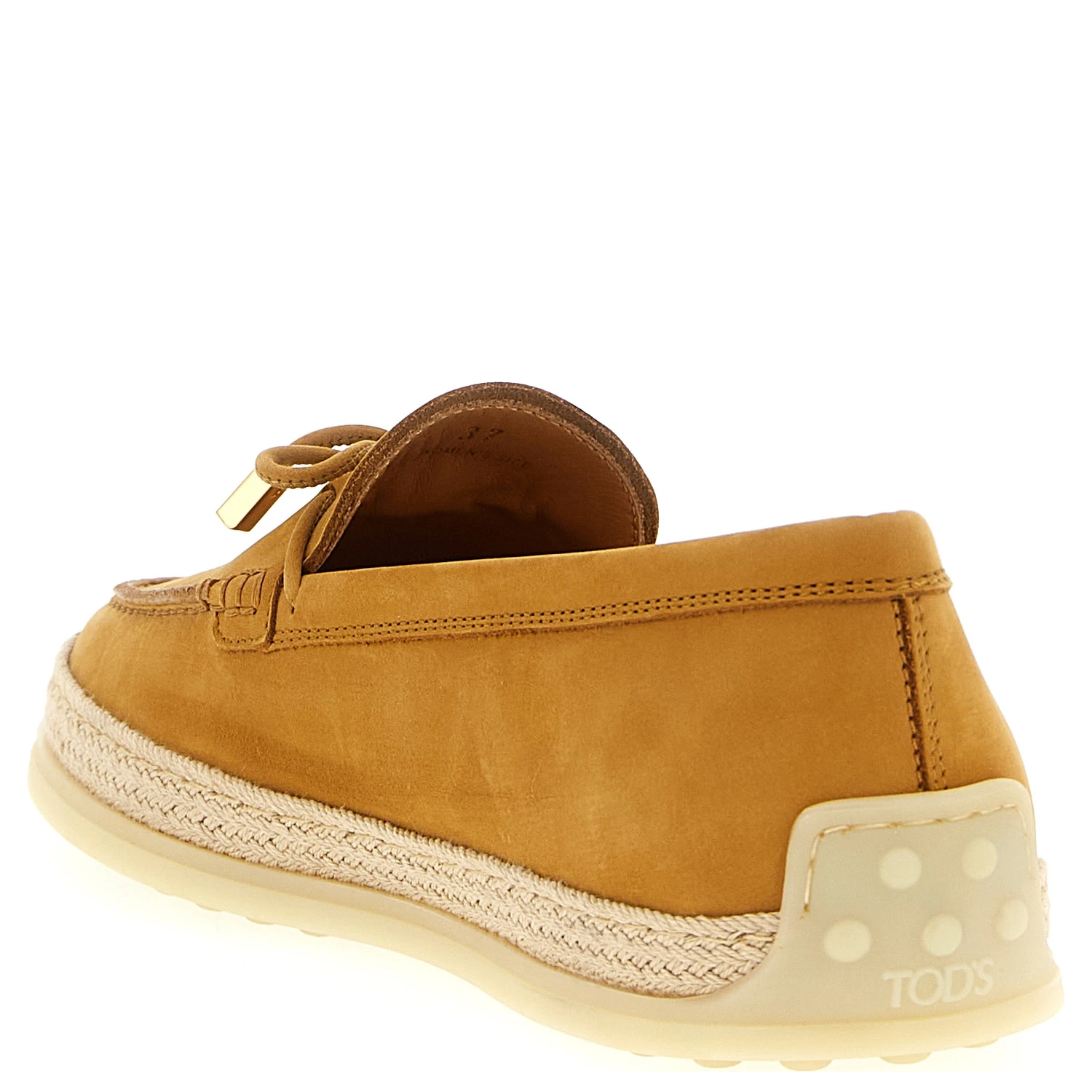 Beige Calfskin Slip-On Loafers