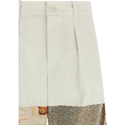 White Polyamide Casual Pants