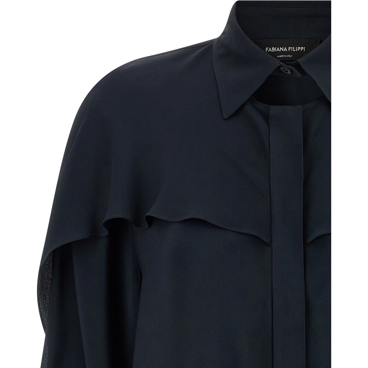 Blue Acetate Blouse