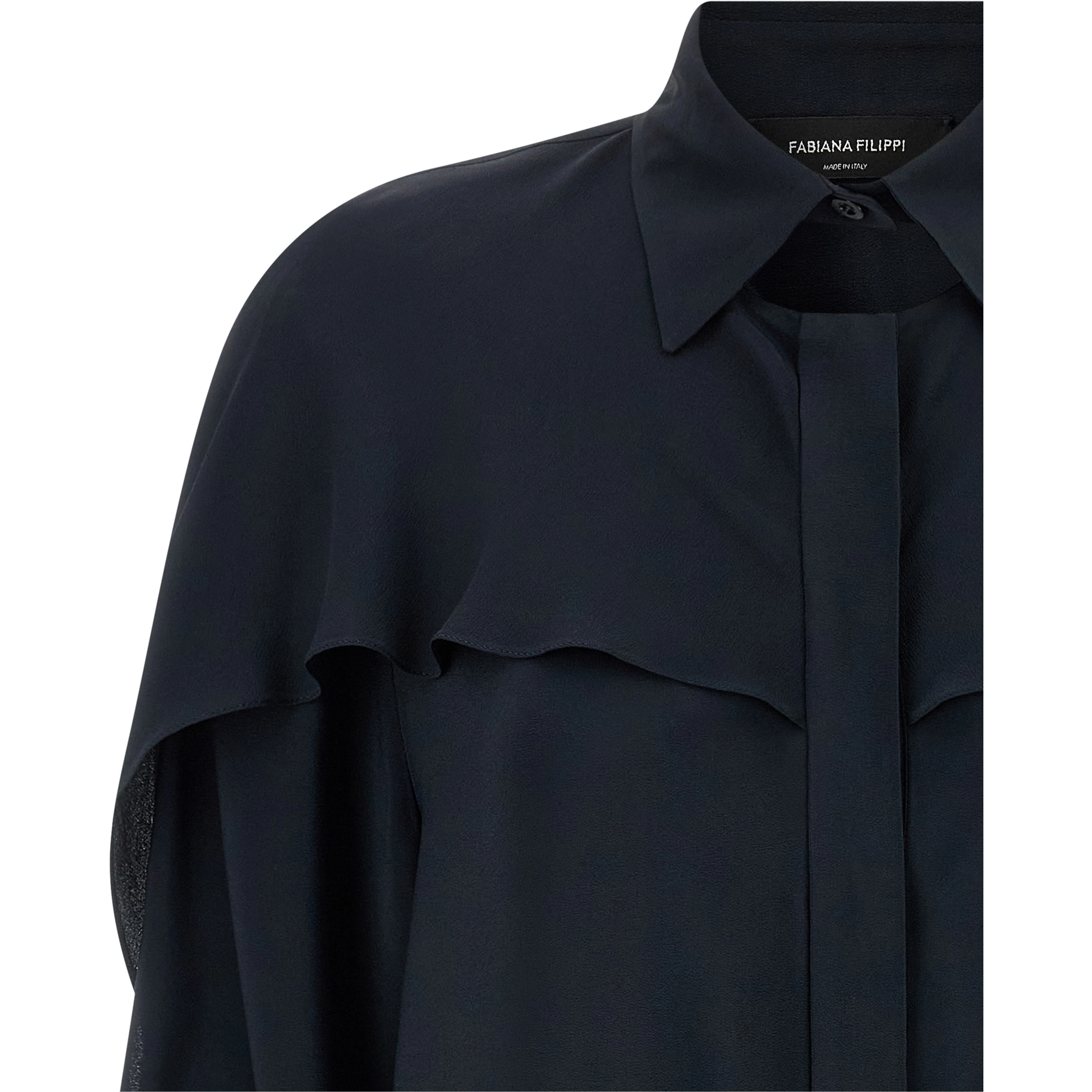 Blue Acetate Blouse
