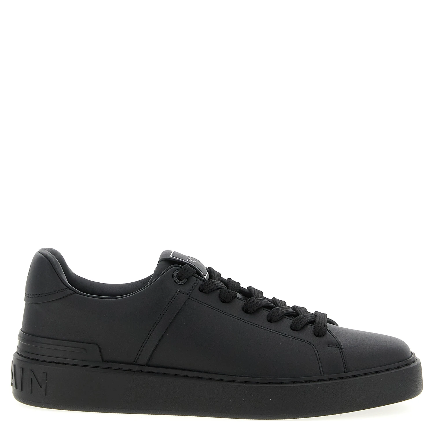 Black Calfskin Low Top Sneakers