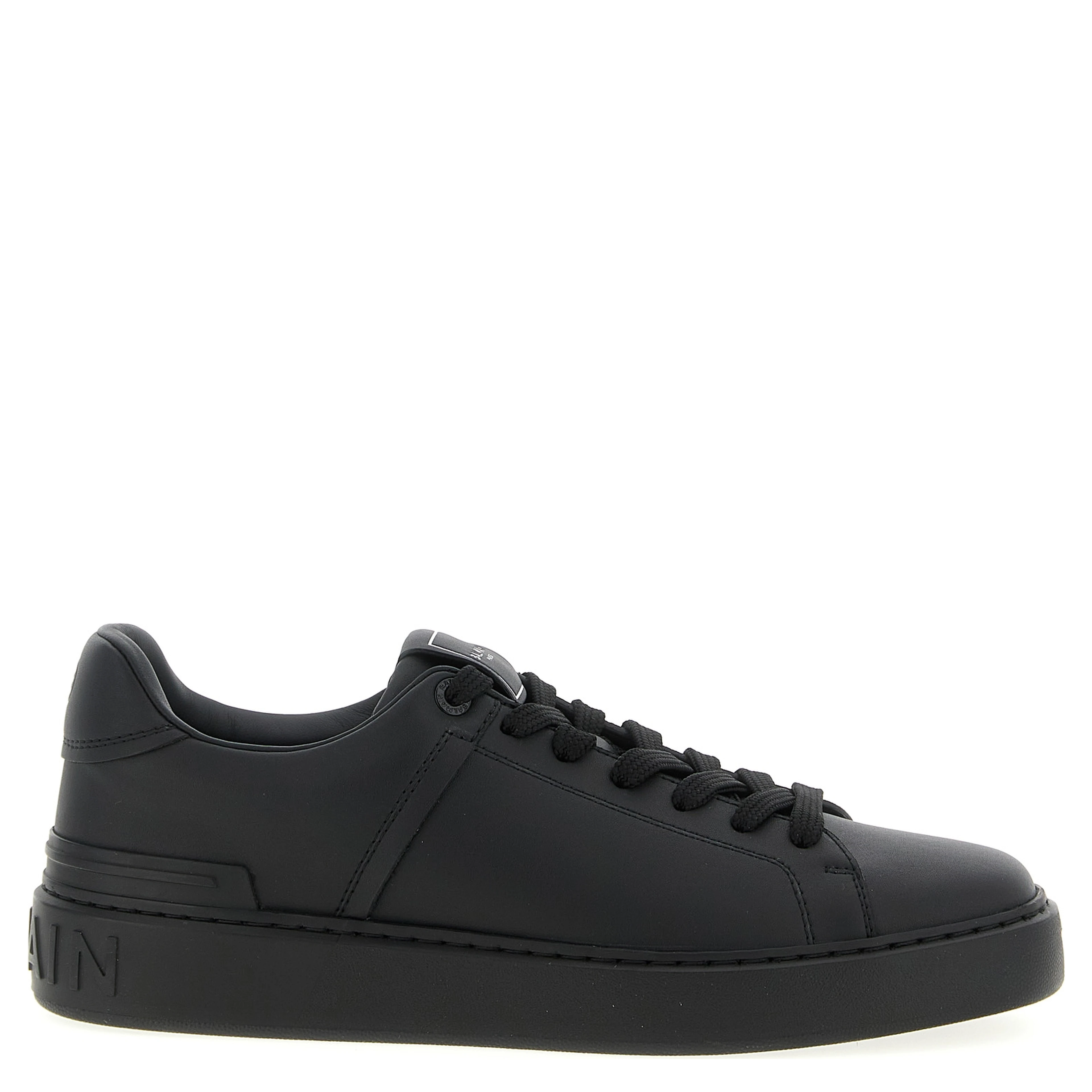 Black Calfskin Low Top Sneakers
