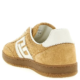 Beige Calfskin Low Top Sneakers