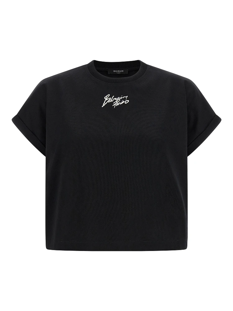 Black Cotton T-Shirt