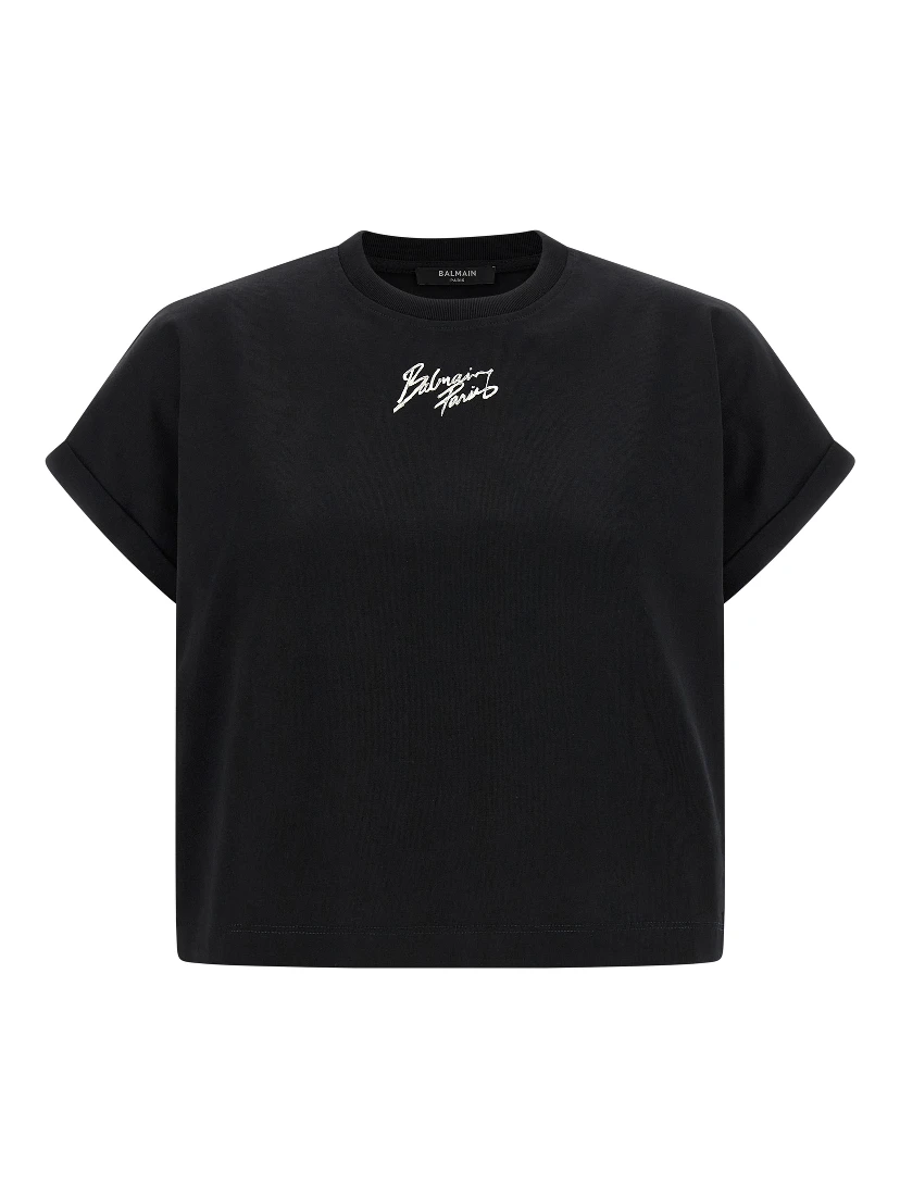 Black Cotton T-Shirt