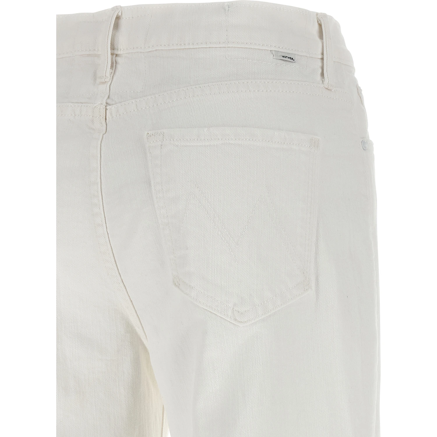 White Cotton Flared Jeans
