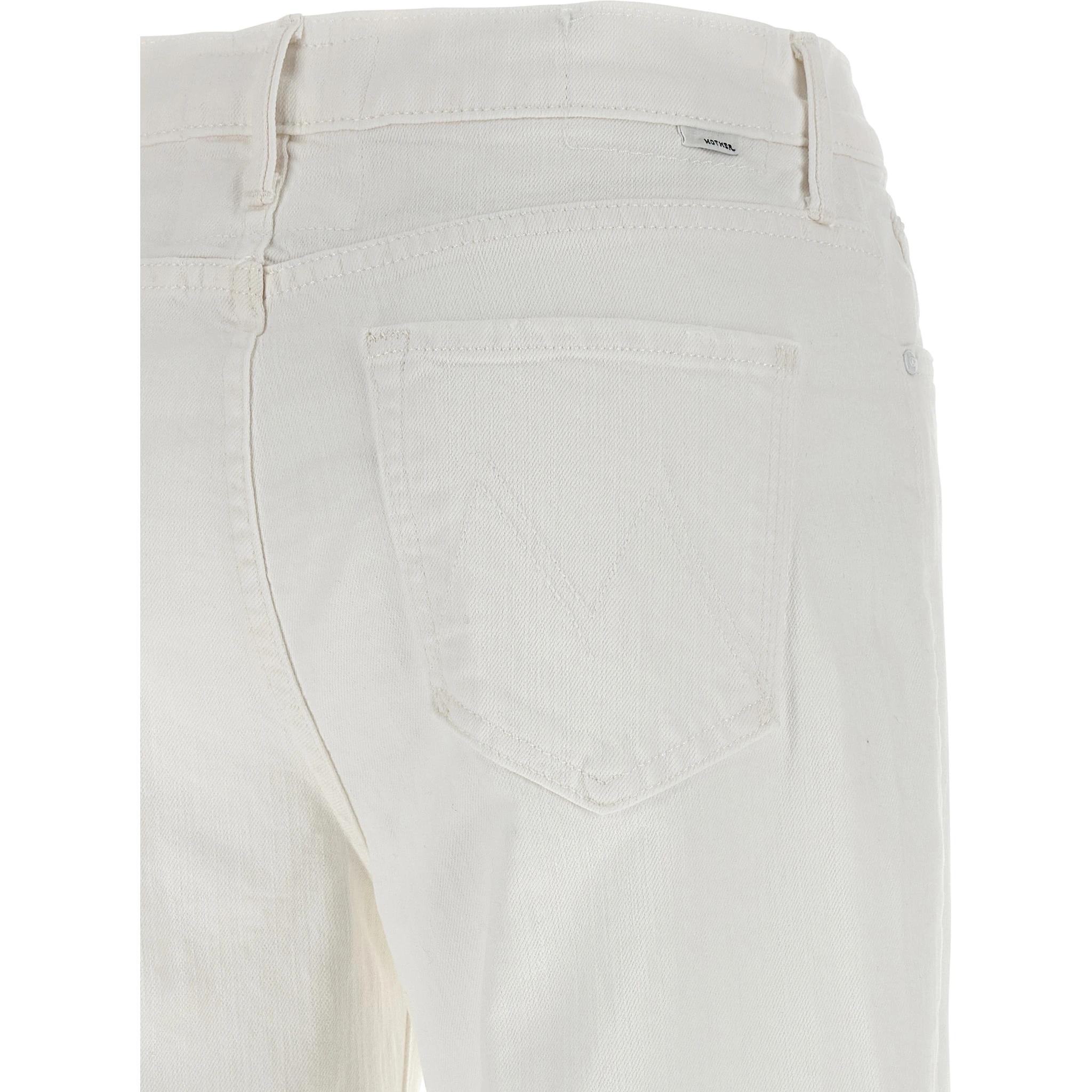 White Cotton Flared Jeans
