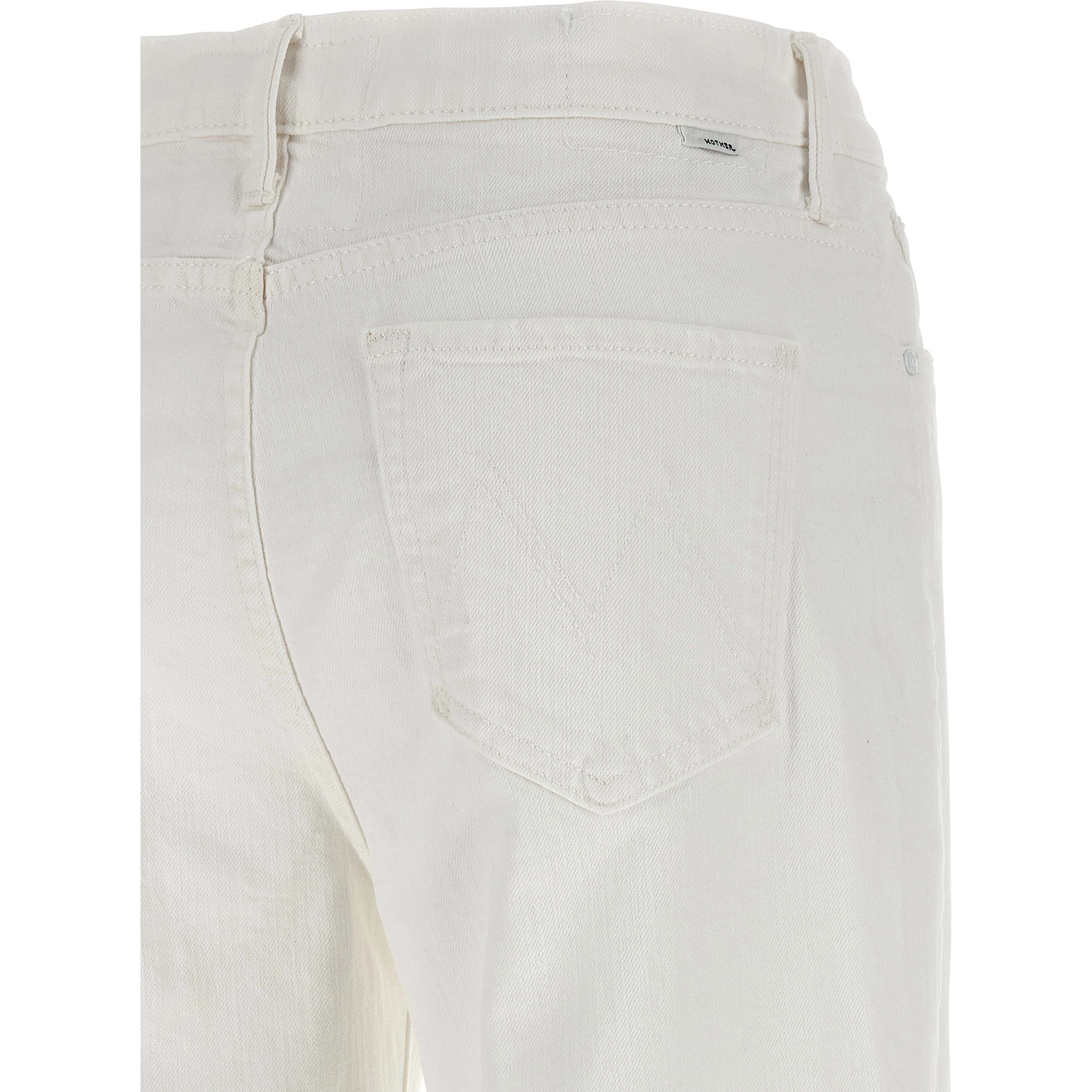 White Cotton Flared Jeans