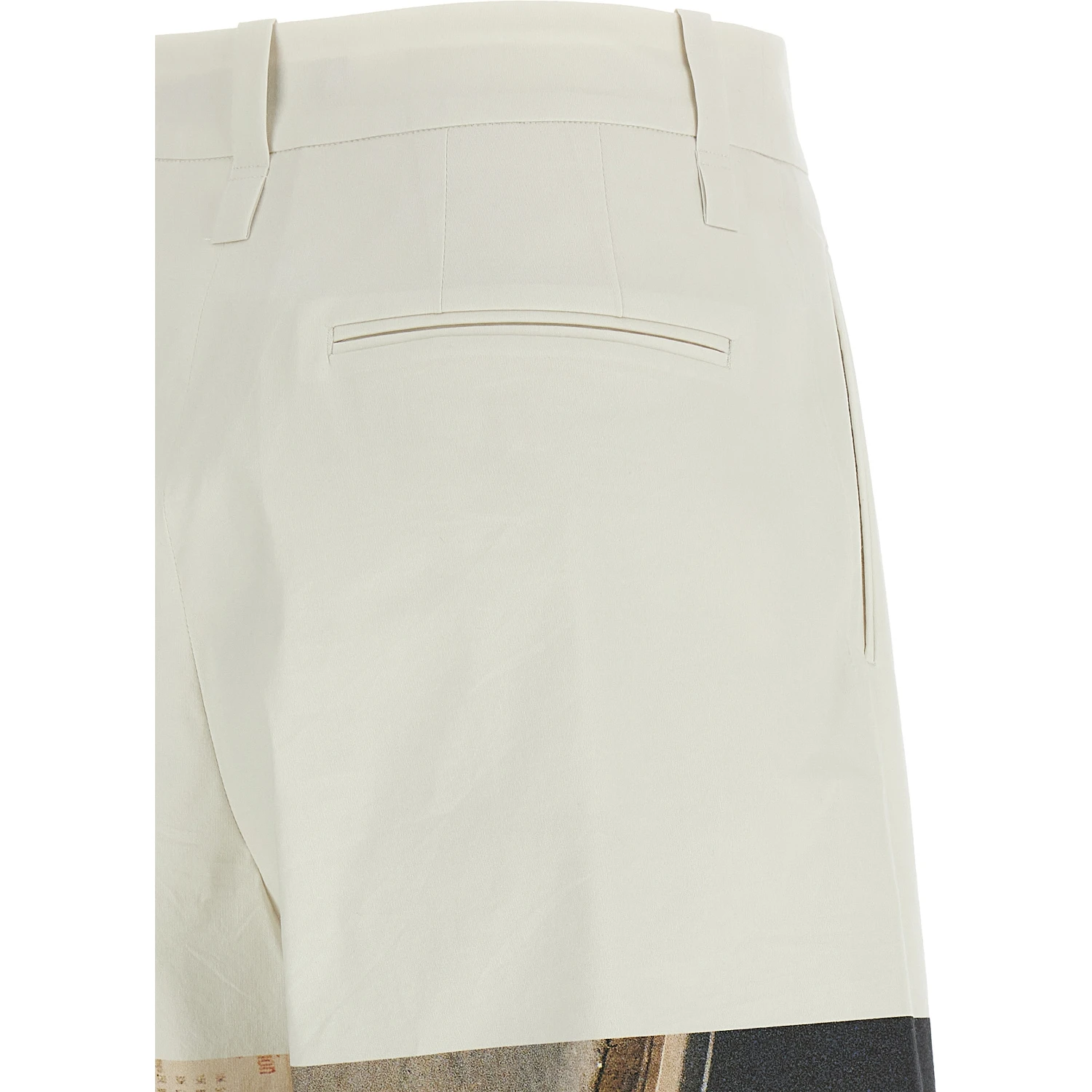 White Polyamide Casual Pants