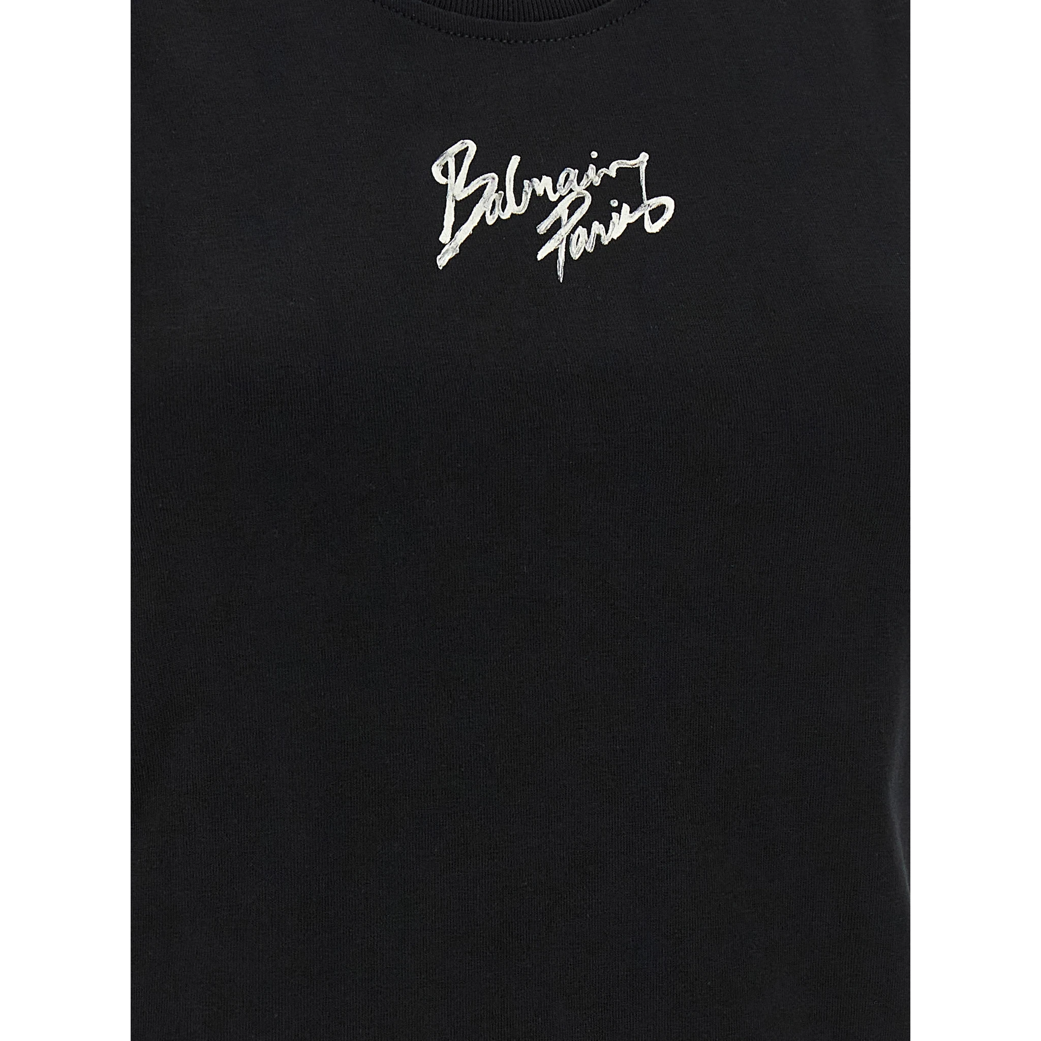 Black Cotton Sleeveles T-Shirt