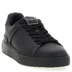 Black Calfskin Low Top Sneakers