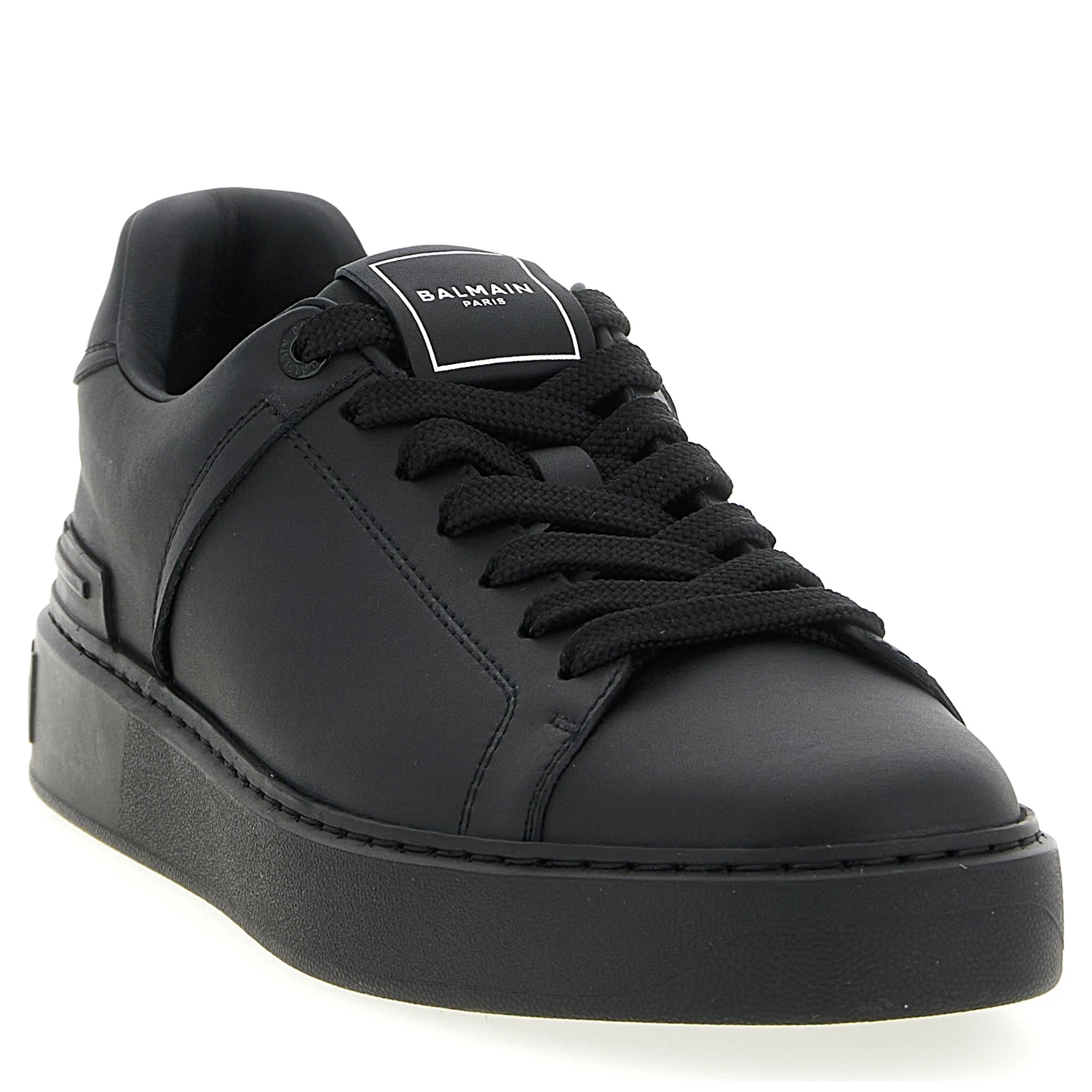 Black Calfskin Low Top Sneakers