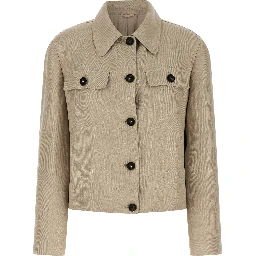 Beige Linen Blazer