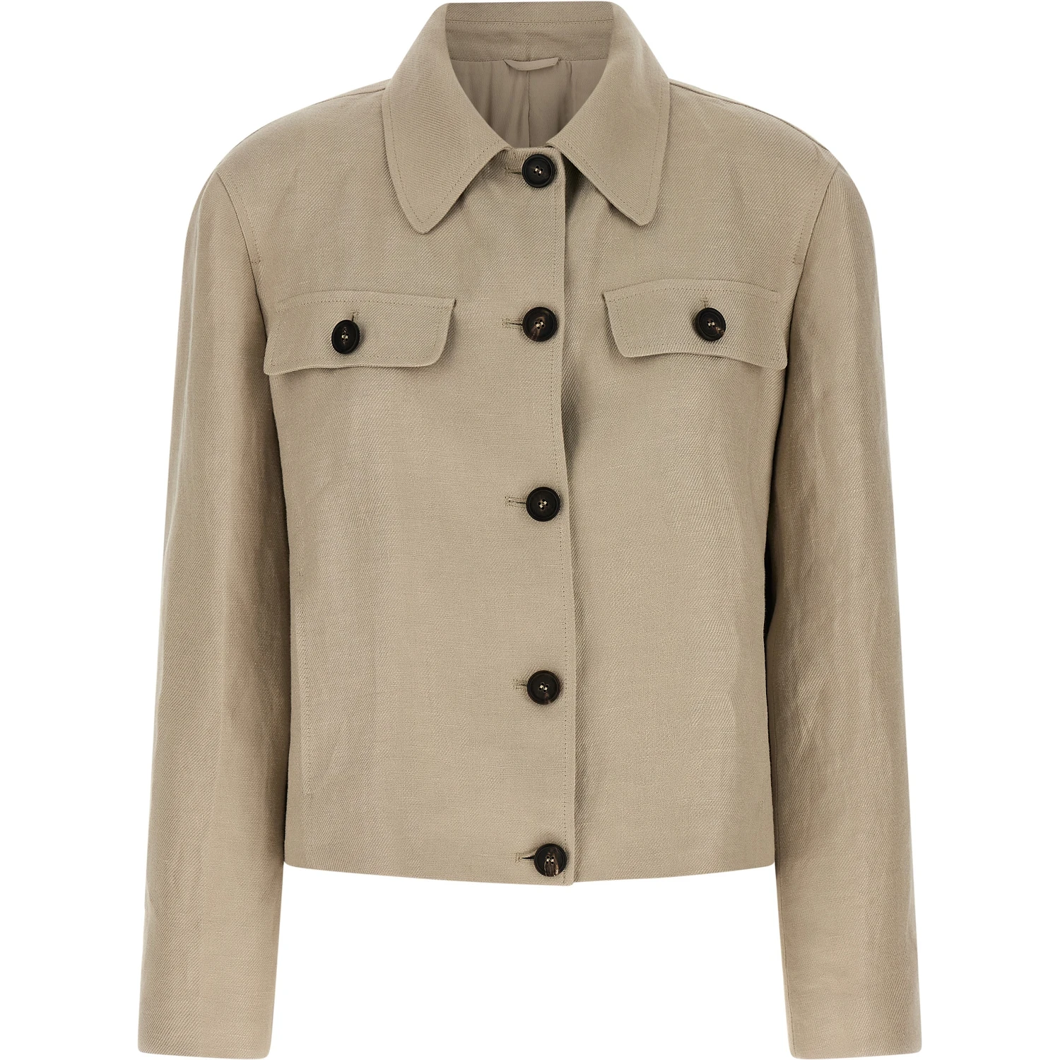 Beige Linen Blazer