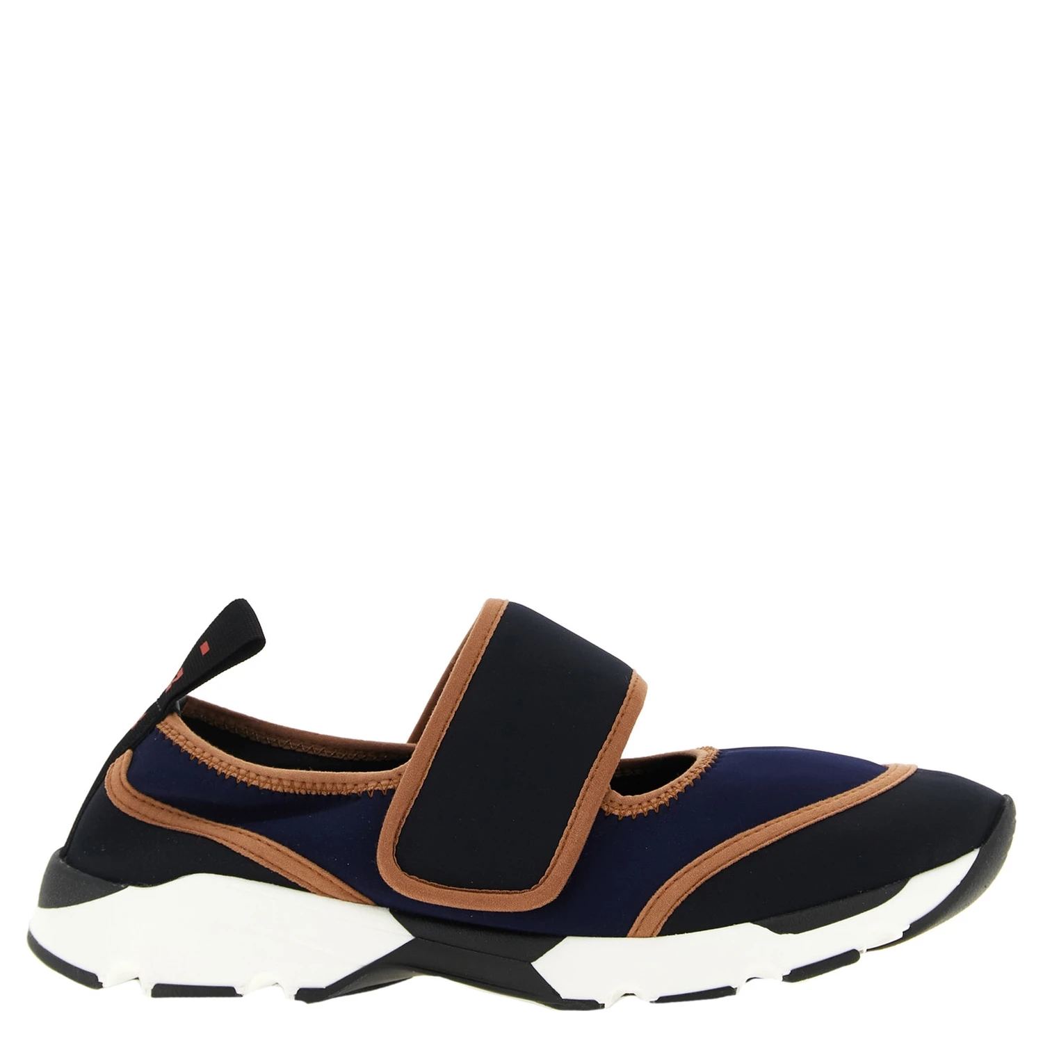 Blue Polyamide Athletic Sneakers