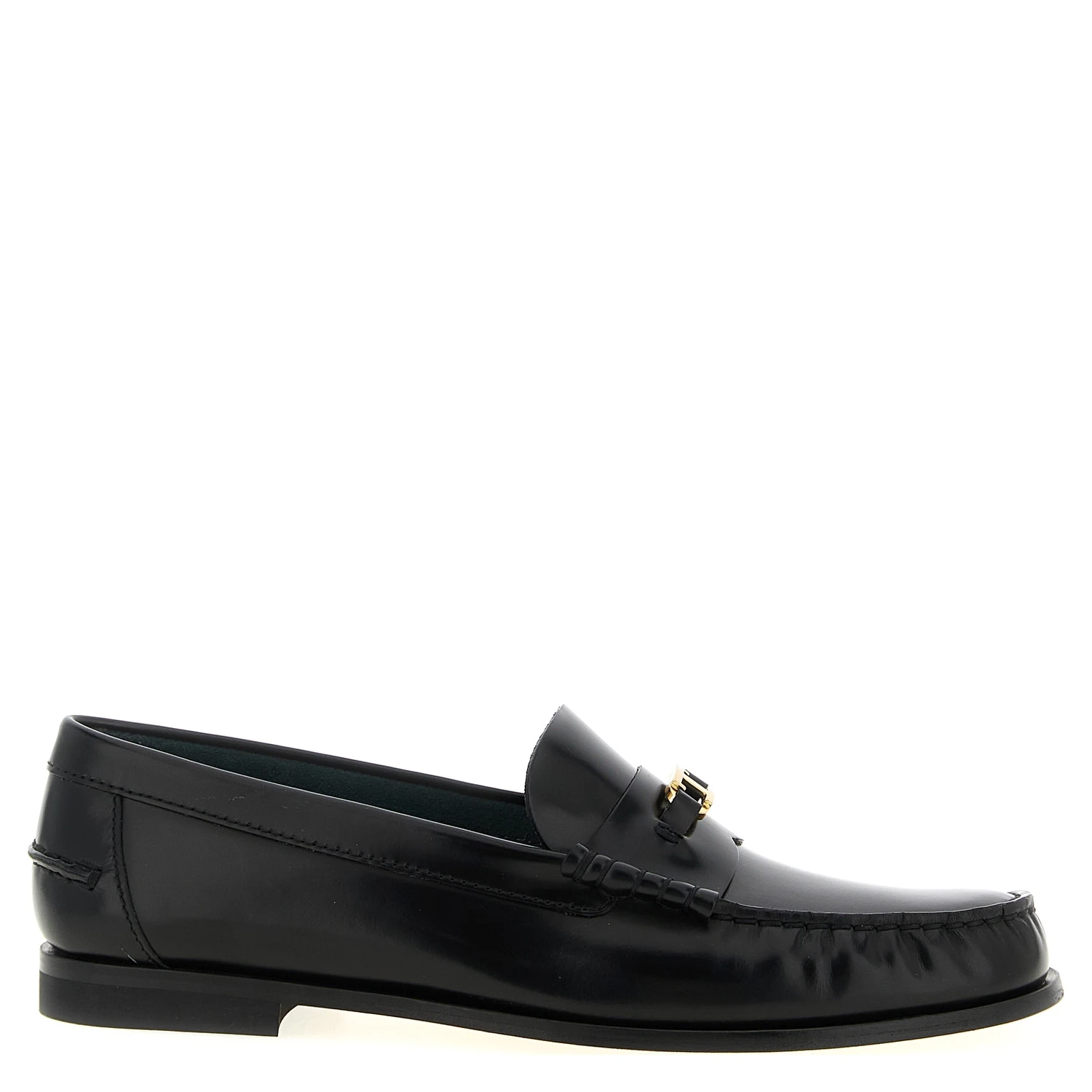 Black Calfskin Slip-On Loafers