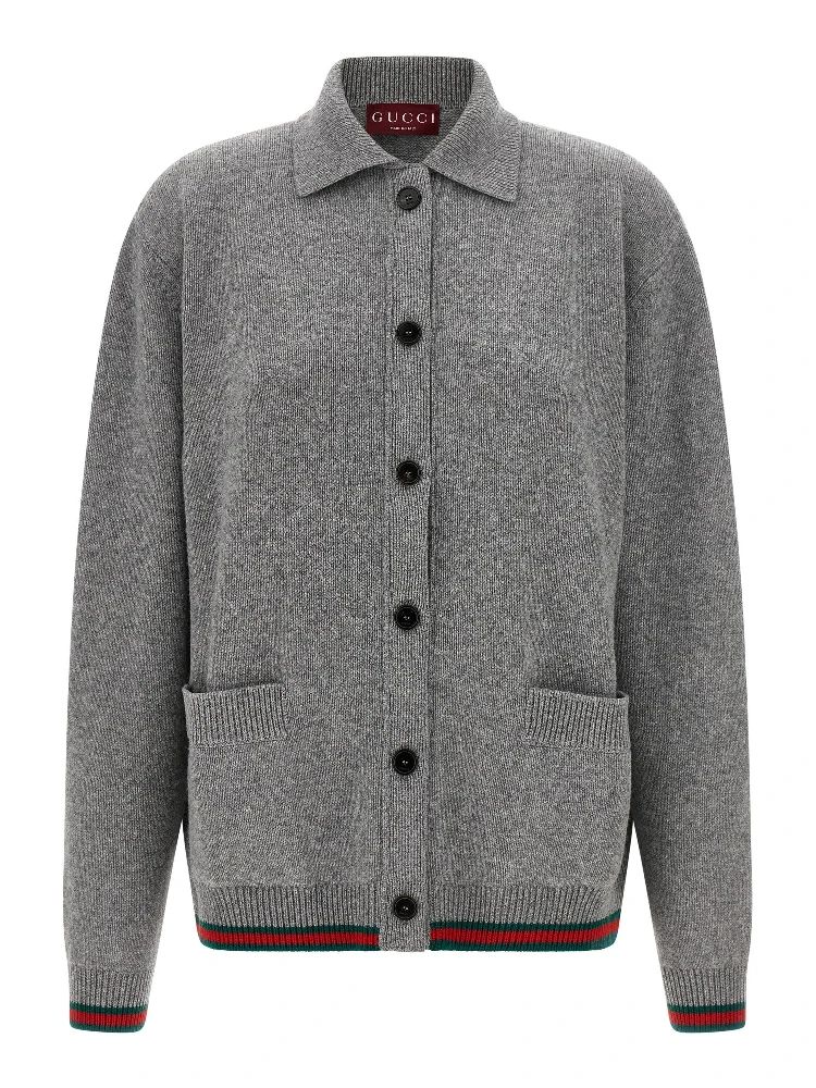 Gray Wool Cardigan