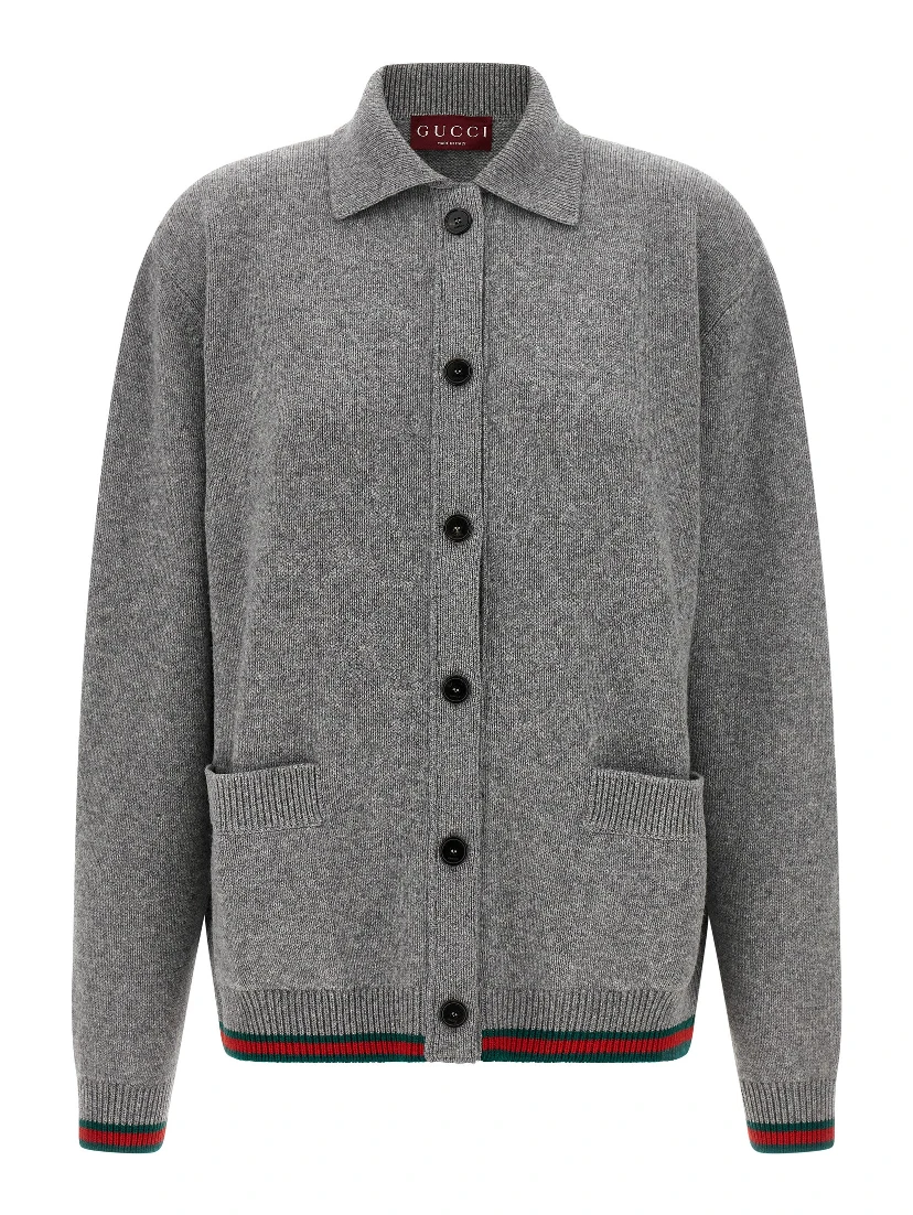 Gray Wool Cardigan