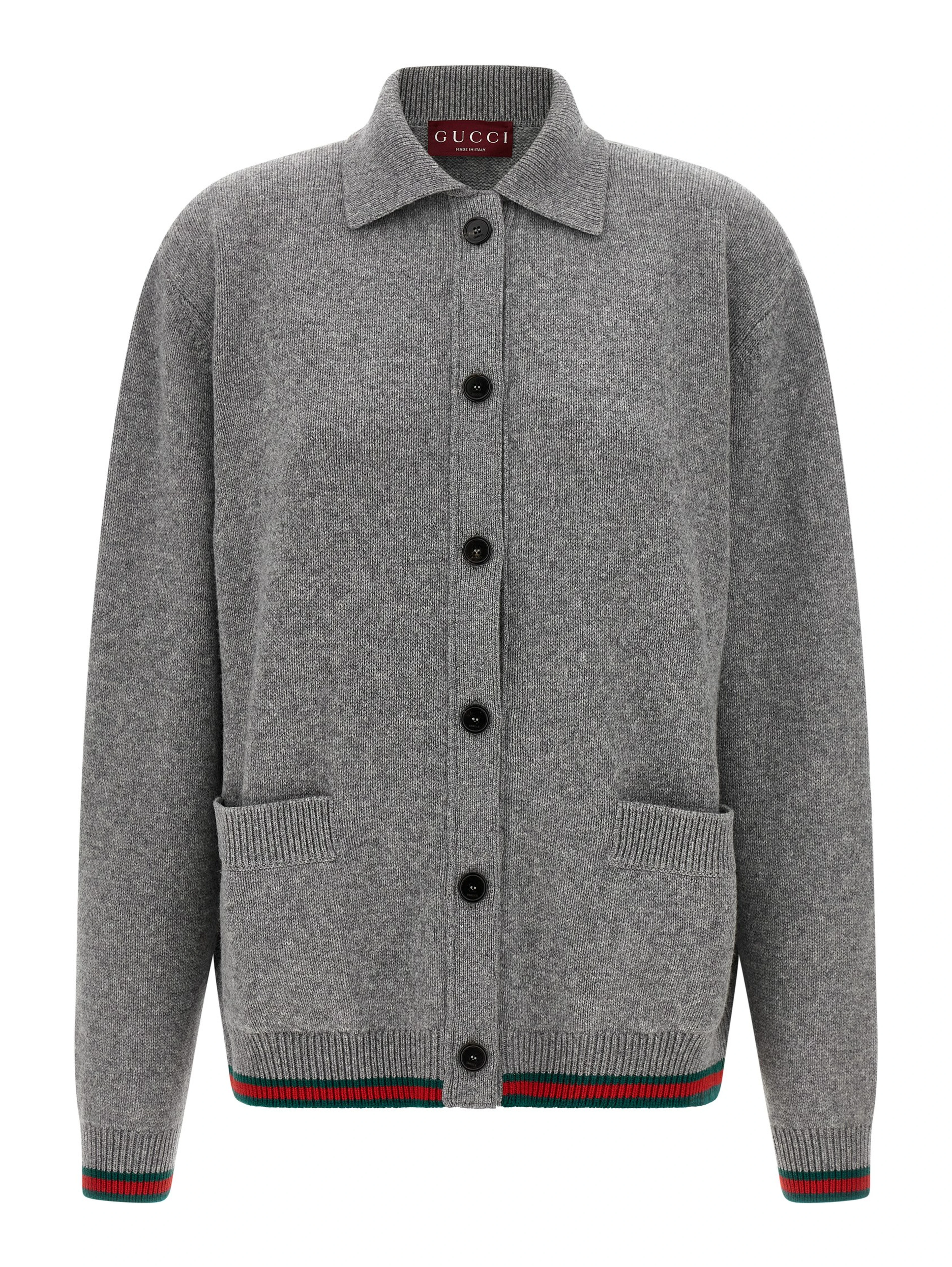Gray Wool Cardigan