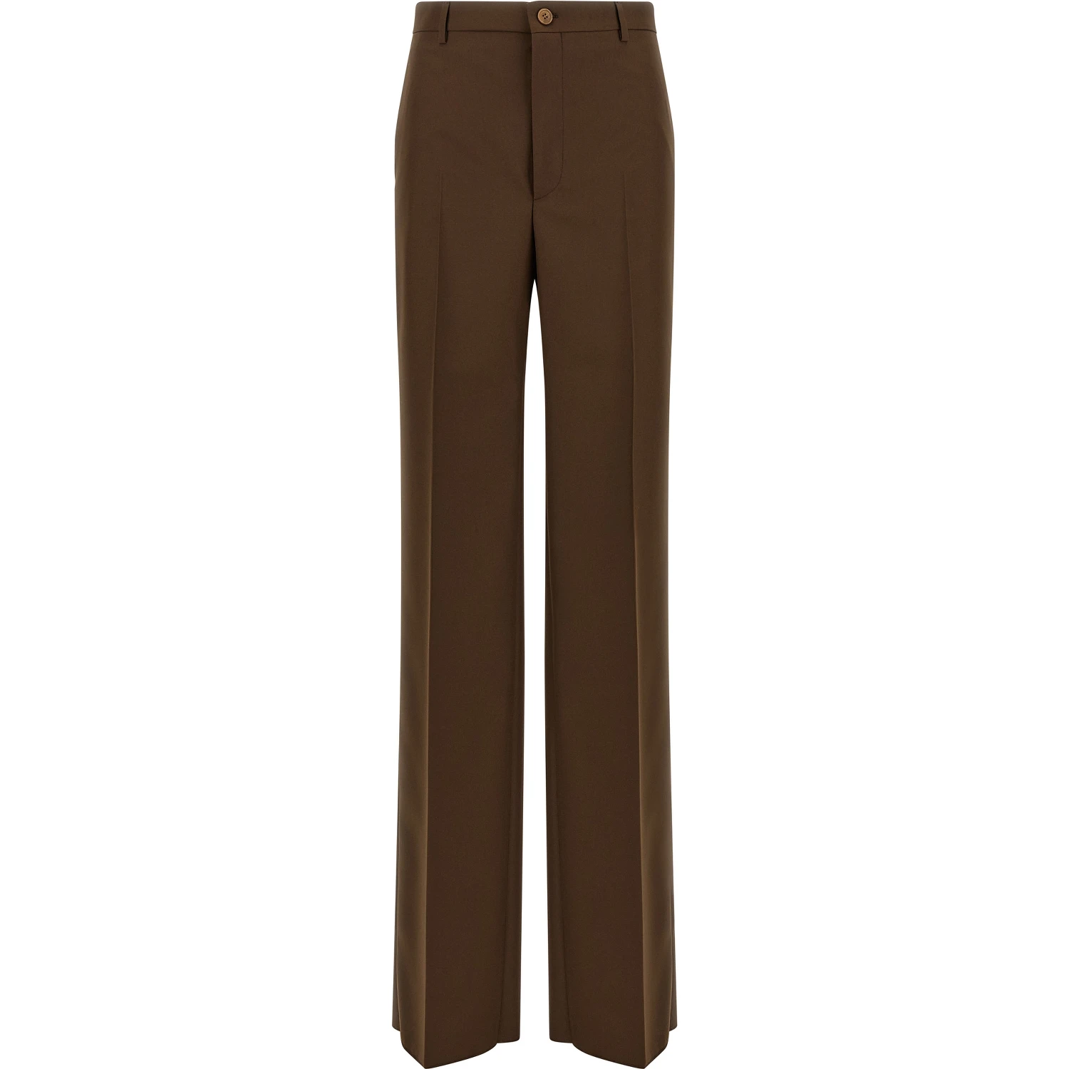 Brown Polyester Dress Pants