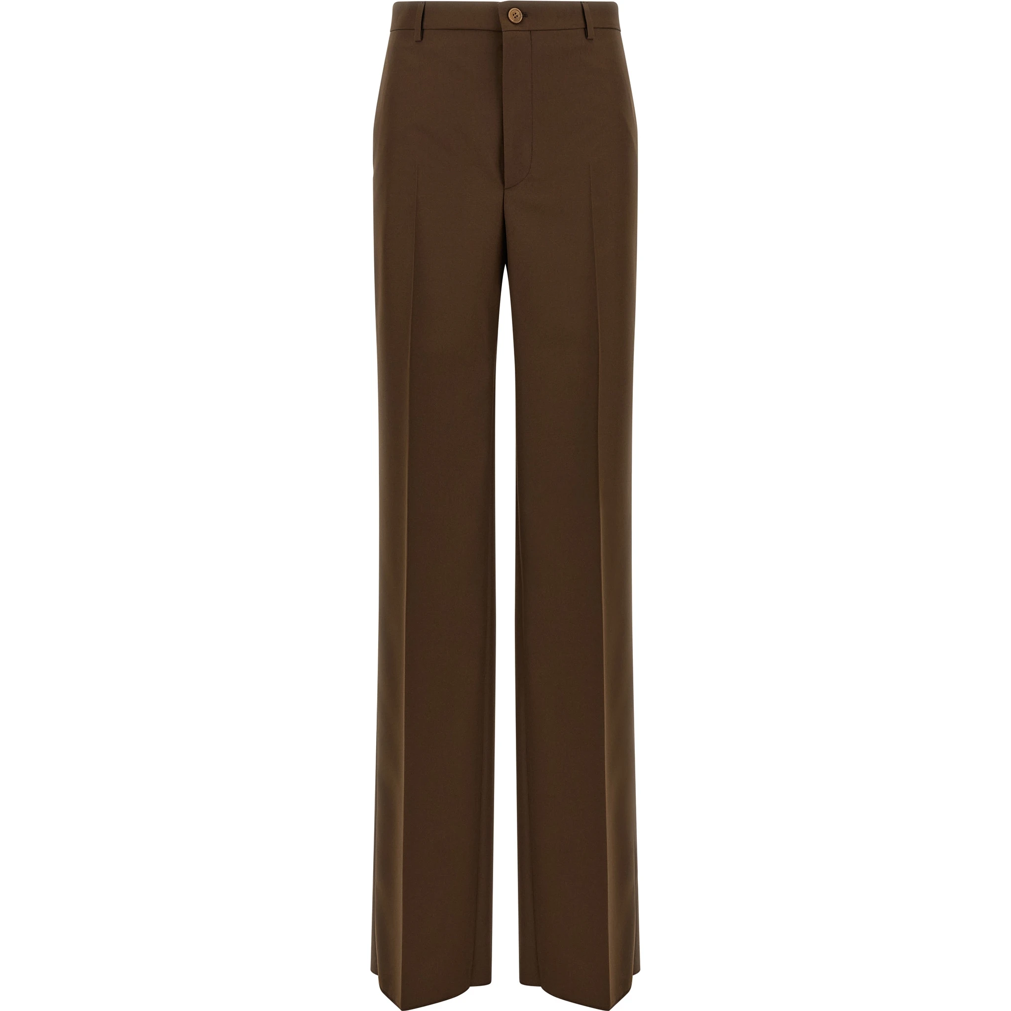 Brown Polyester Dress Pants
