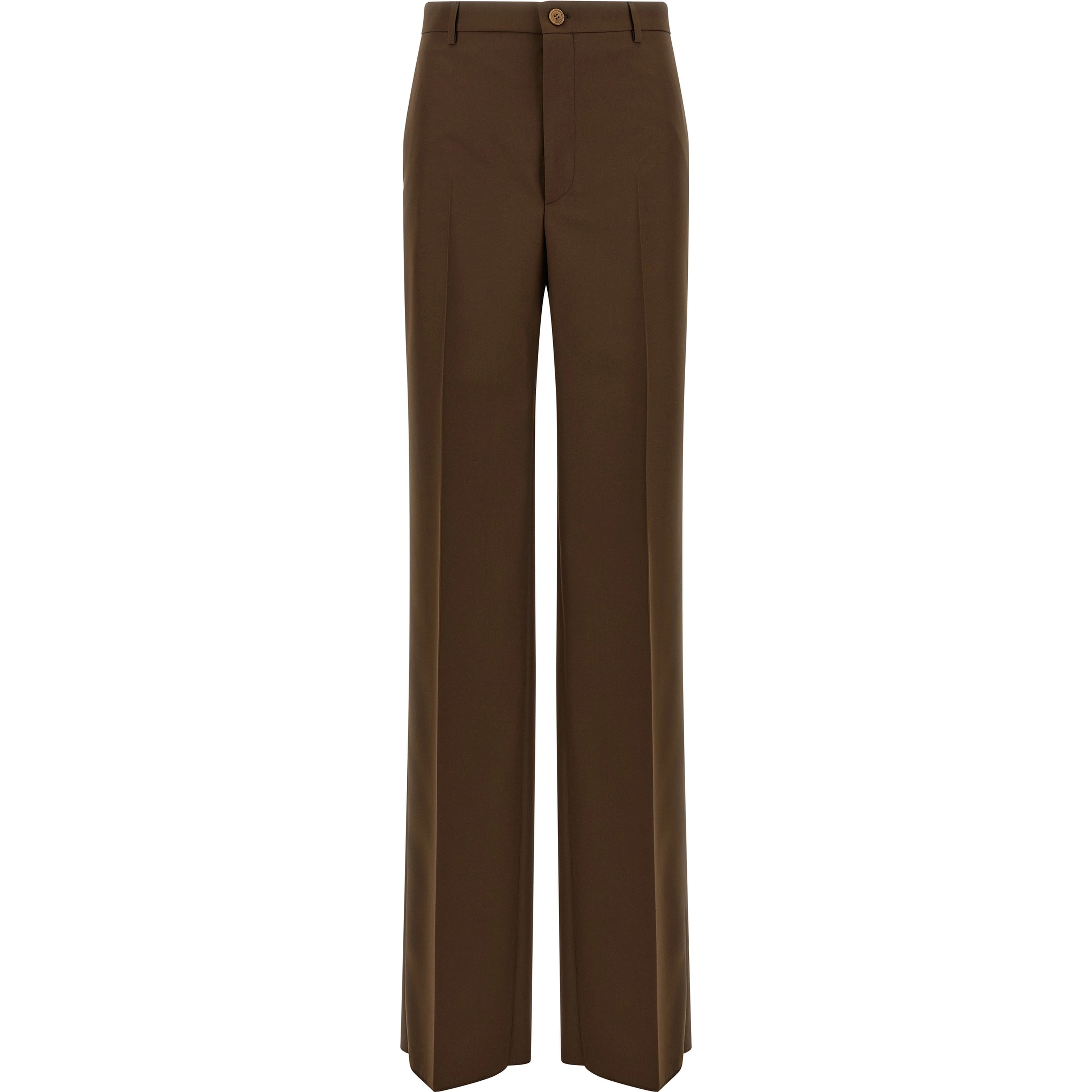 Brown Polyester Dress Pants