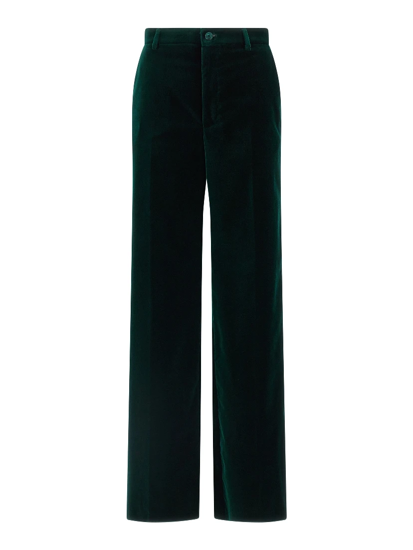 Bicolor Cotton Casual Pants