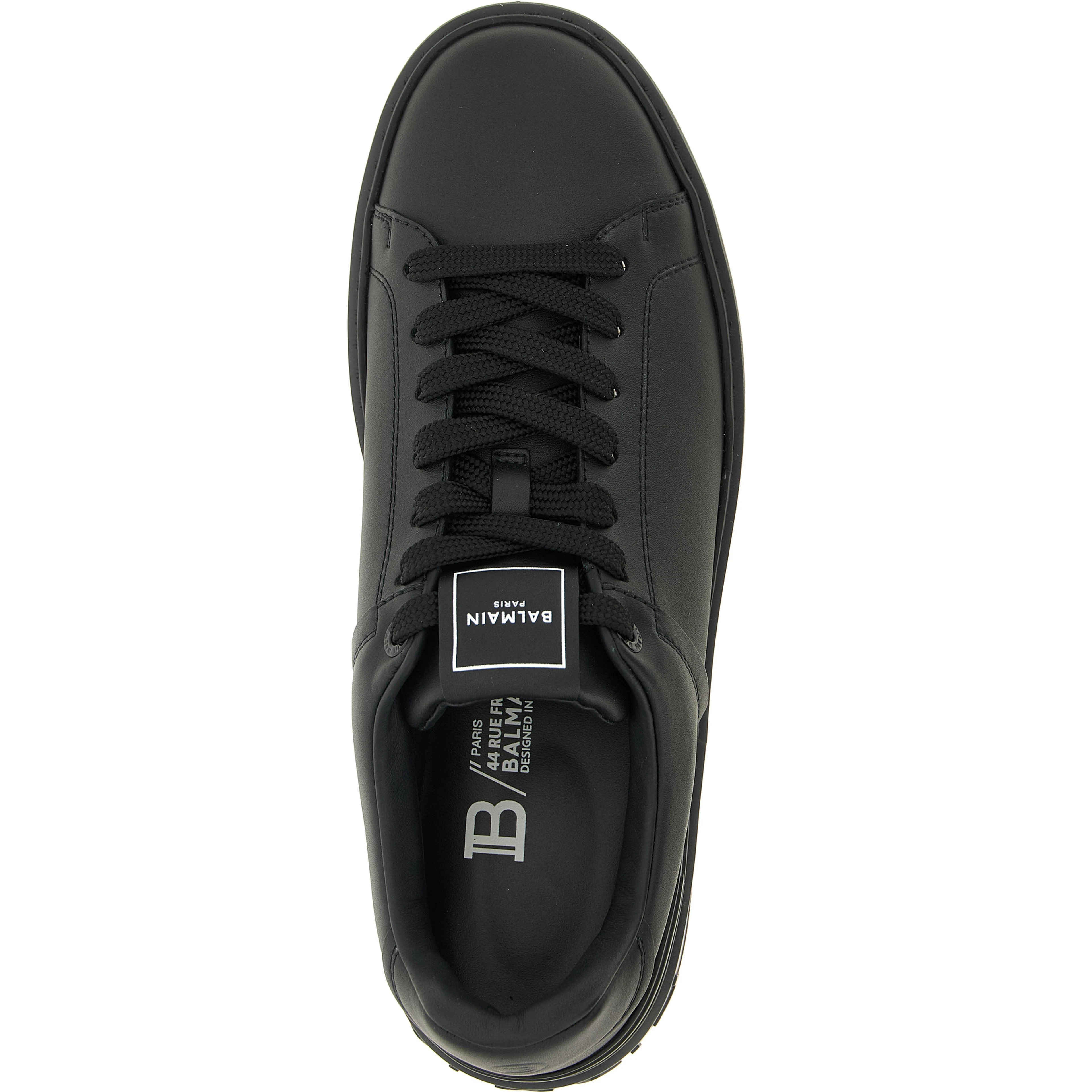 Black Calfskin Low Top Sneakers