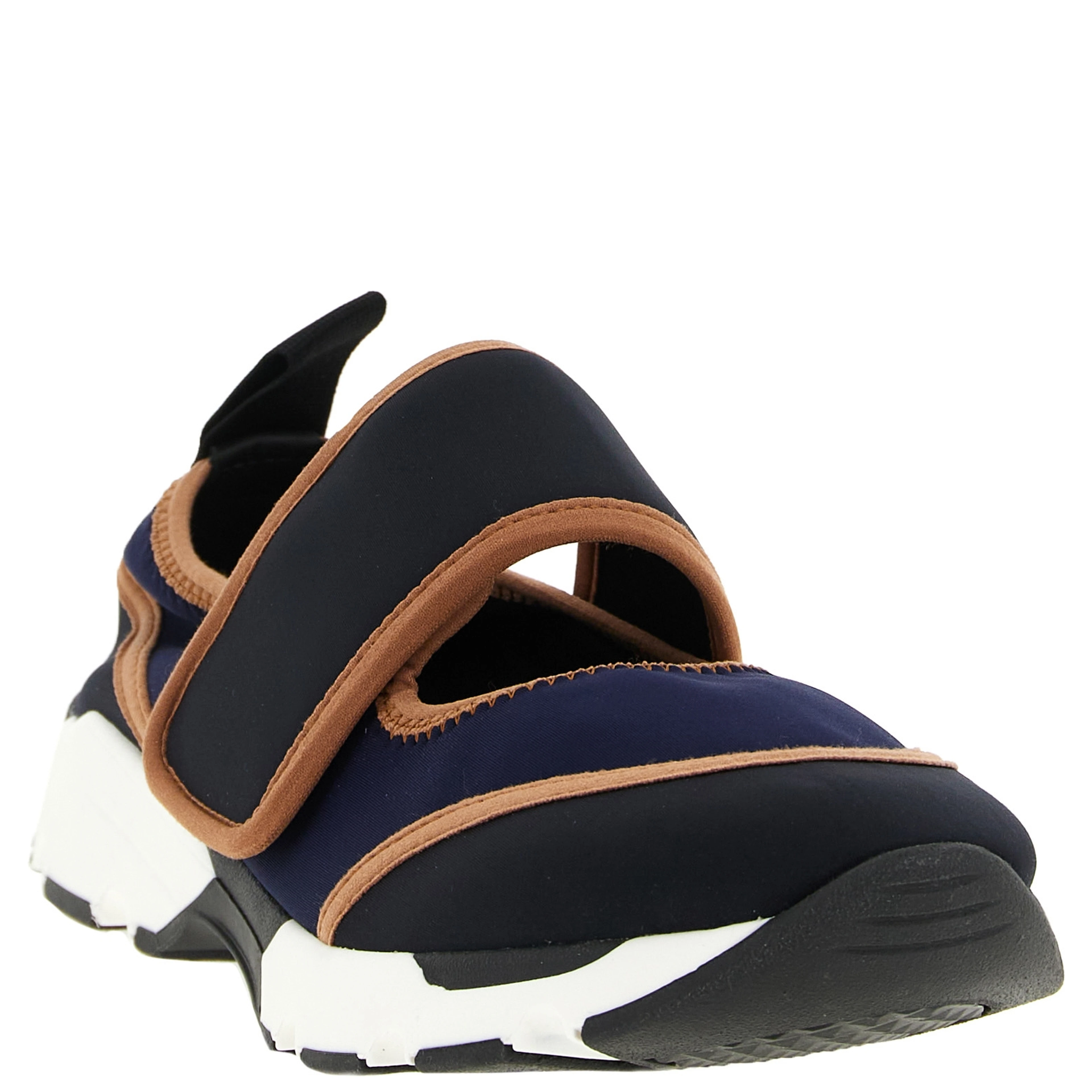 Blue Polyamide Athletic Sneakers