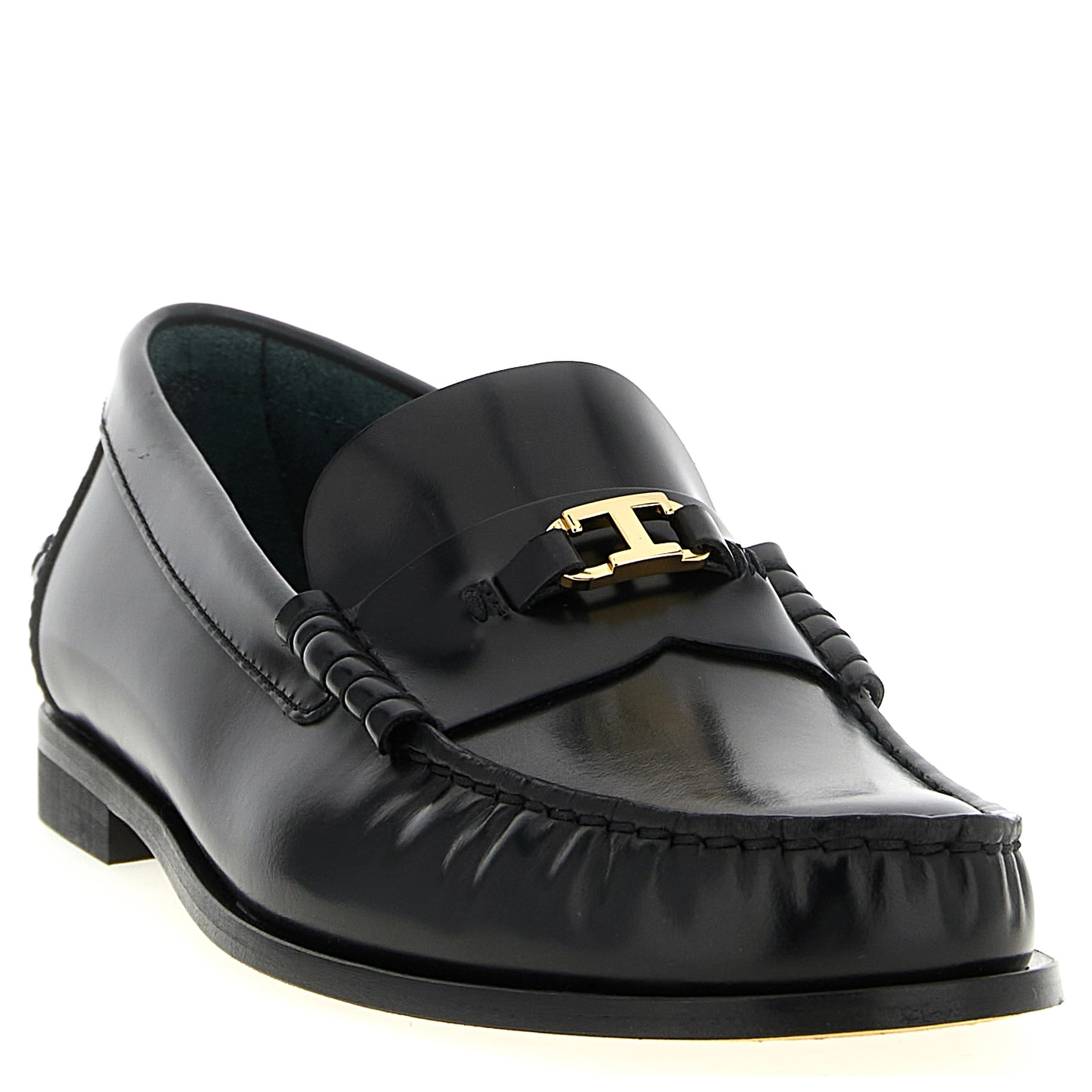 Black Calfskin Slip-On Loafers