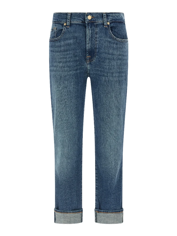 Blue Cotton Relaxed Fit Jeans