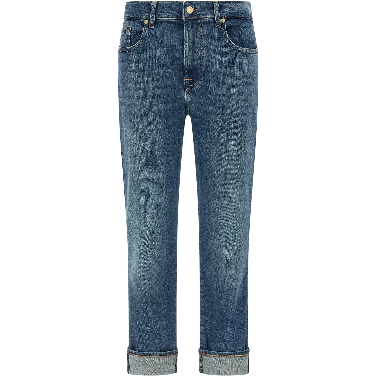 Blue Cotton Relaxed Fit Jeans